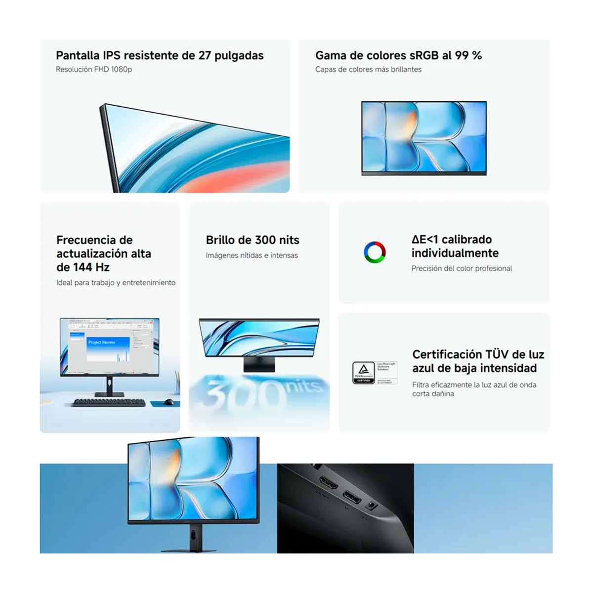 MONITOR XIAOMI A27I 2026 27 PULGADAS FHD IPS 144HZ 6MS NEGRO - 5