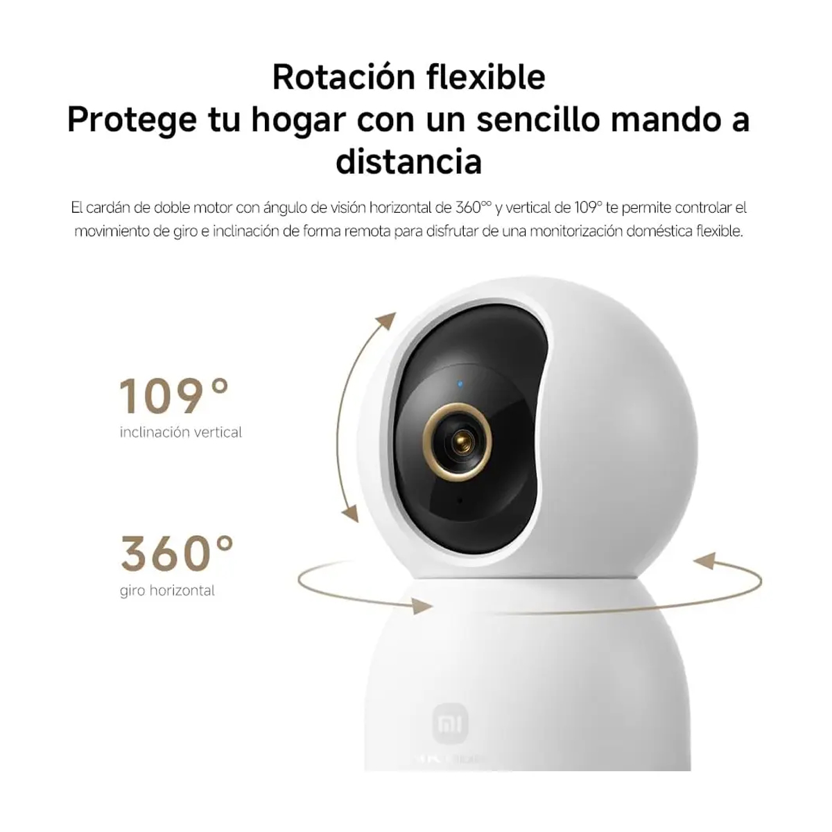 CÁMARA DE SEGURIDAD XIAOMI SMART CAMERA C701 EU IP WIFI INTERIOR 4K ULTRA HD AUDIO BIDIRECCIONAL BLANCO - 2