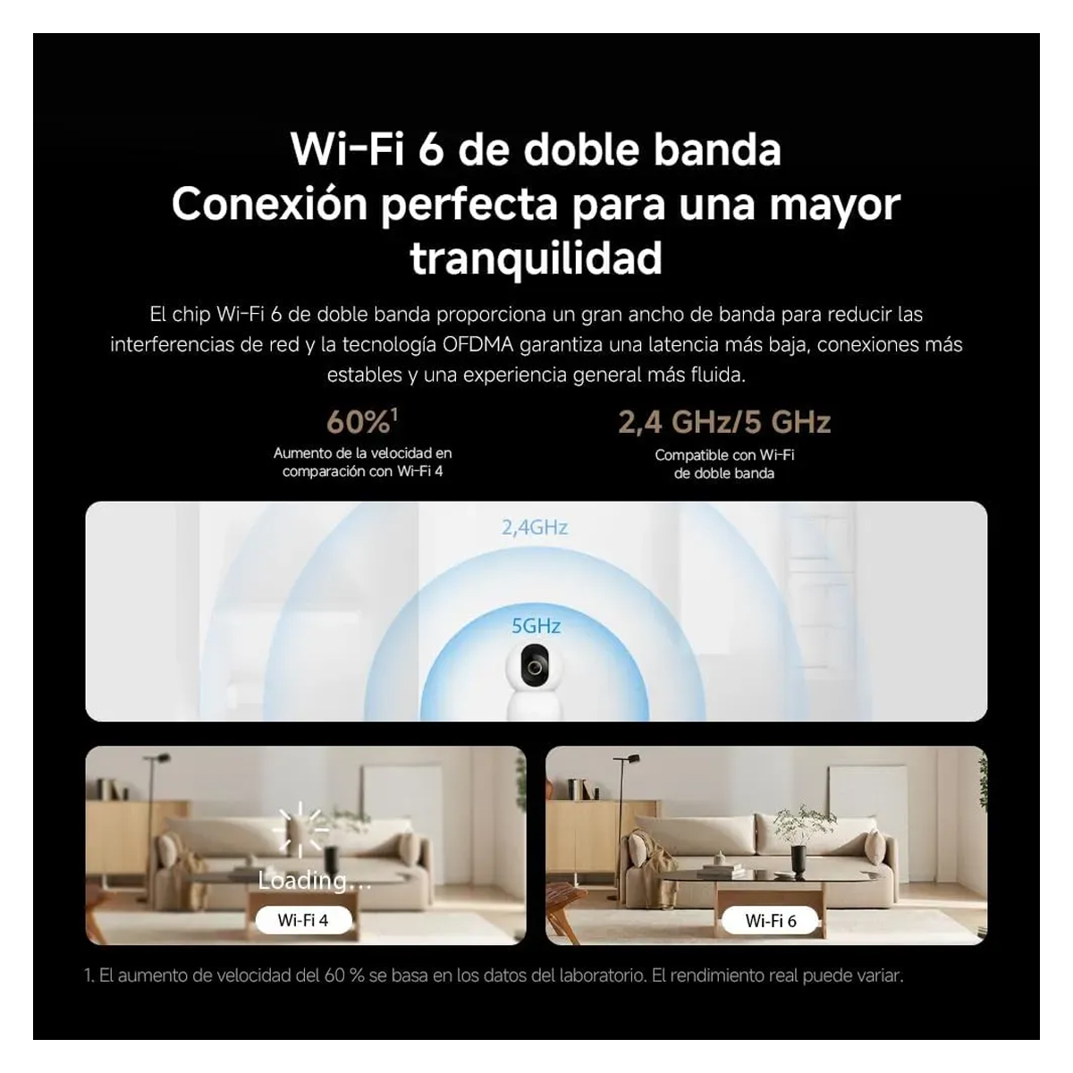 CÁMARA DE SEGURIDAD XIAOMI SMART CAMERA C701 EU IP WIFI INTERIOR 4K ULTRA HD AUDIO BIDIRECCIONAL BLANCO - 5