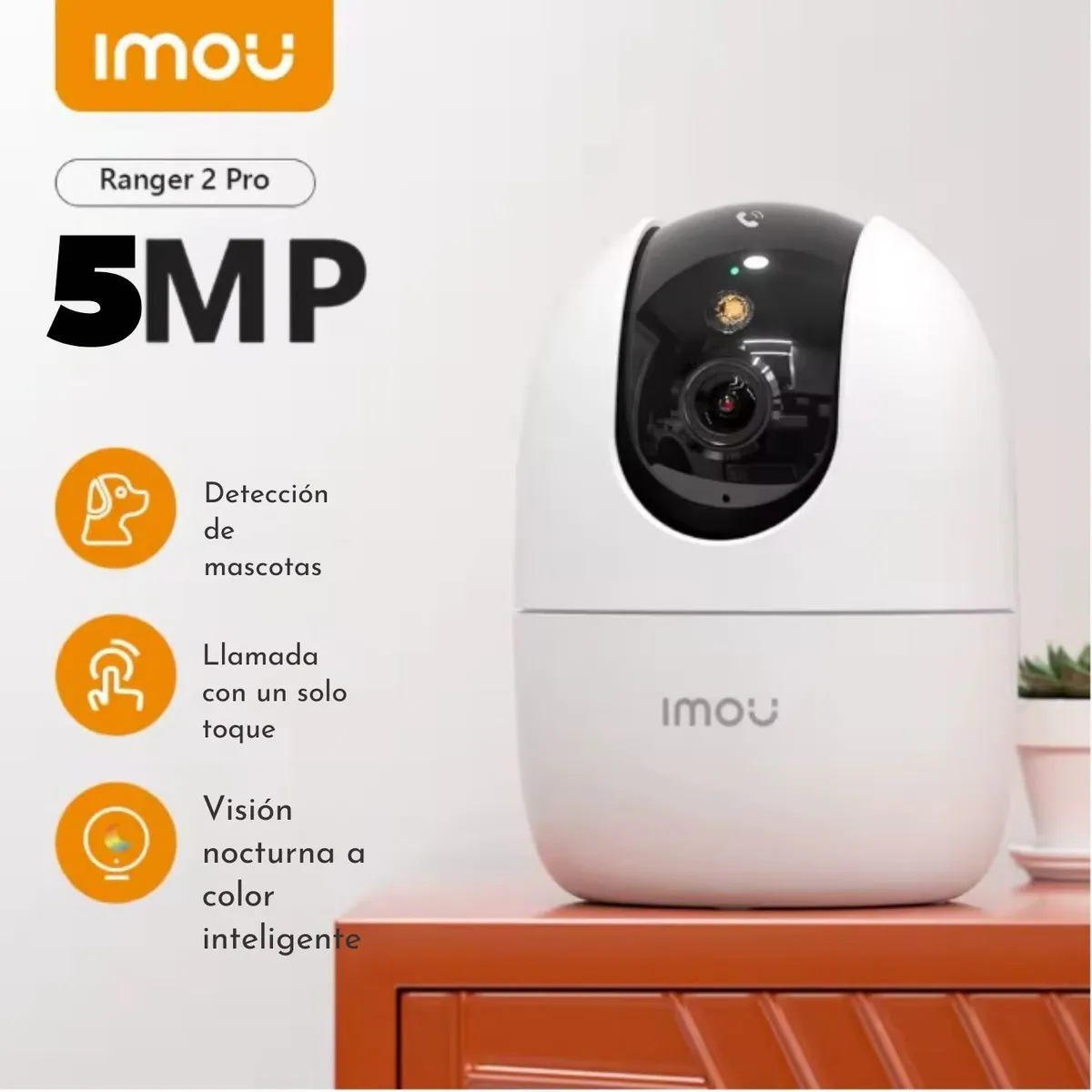 CÁMARA IMOU RANGER 2 PRO 5MP 3K IPC-S2EN-5R1S WIFI 6 DUAL BAND 2.4/5GHZ - 4