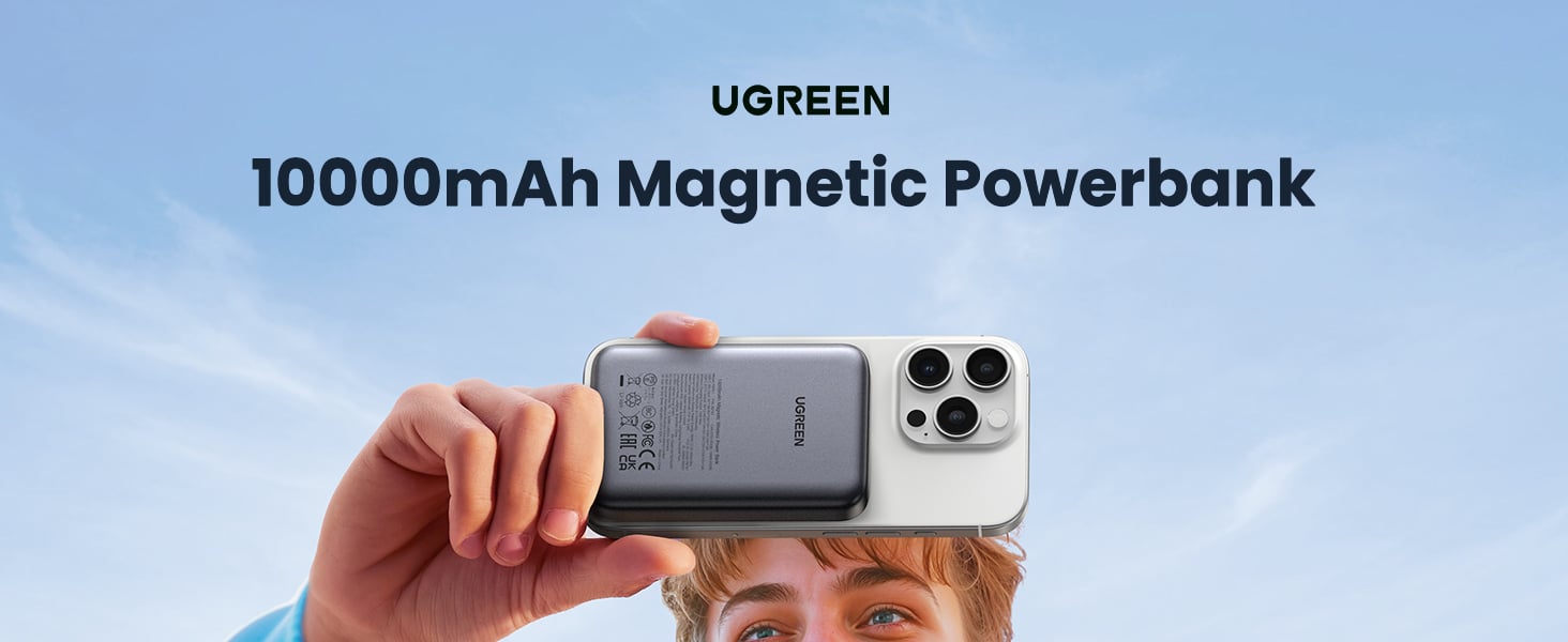 POWER BANK UGREEN PB761 45763 MAGNETICO QI2 10000MAH 30W + 15W - 1