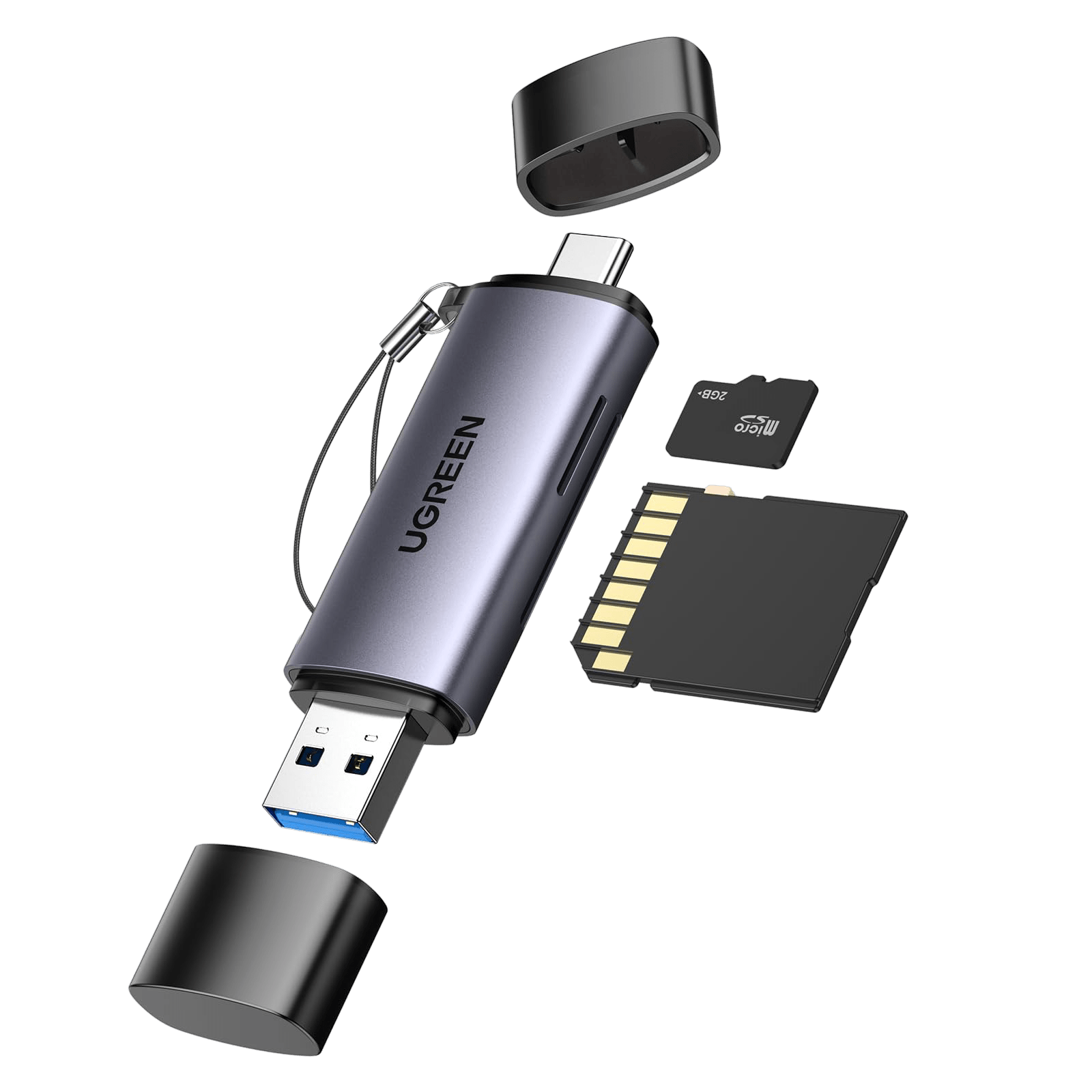 LECTOR DE TARJETAS UGREEN CM185 50706 USB-C USB-A SD TF 5GBPS - 1