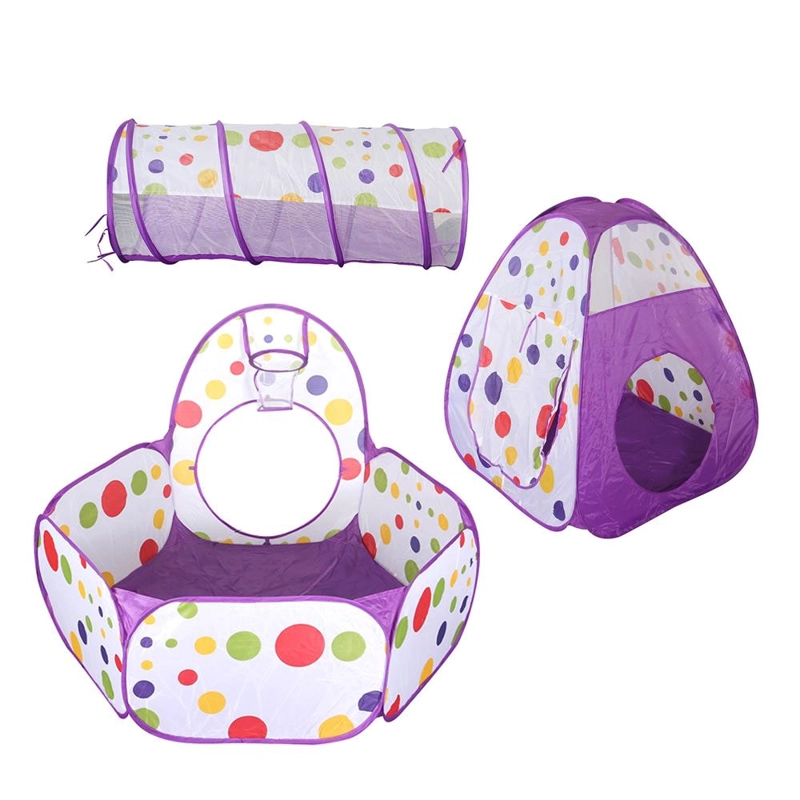 CIRCUITO ESTIMULACIÓN 4 EN 1 PISCINAS DE PELOTAS CON TÚNEL COLOR MORADO - 3