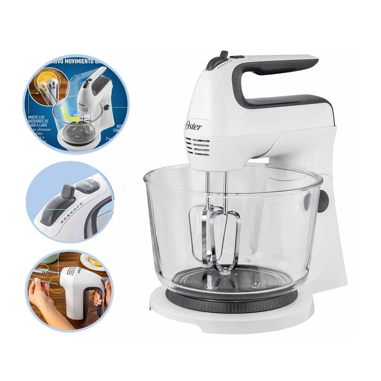 BATIDORA OSTER FPSTHS3611 DE MANO Y PEDESTAL - 1