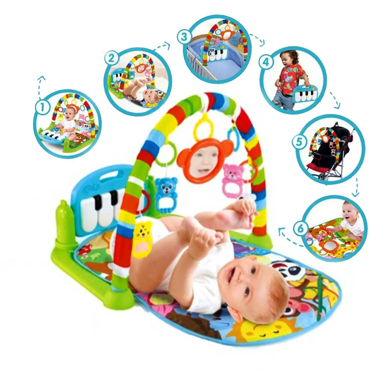 GIMNASIO MULTITOYS MUSICAL PIANO 6 EN 1 - 1