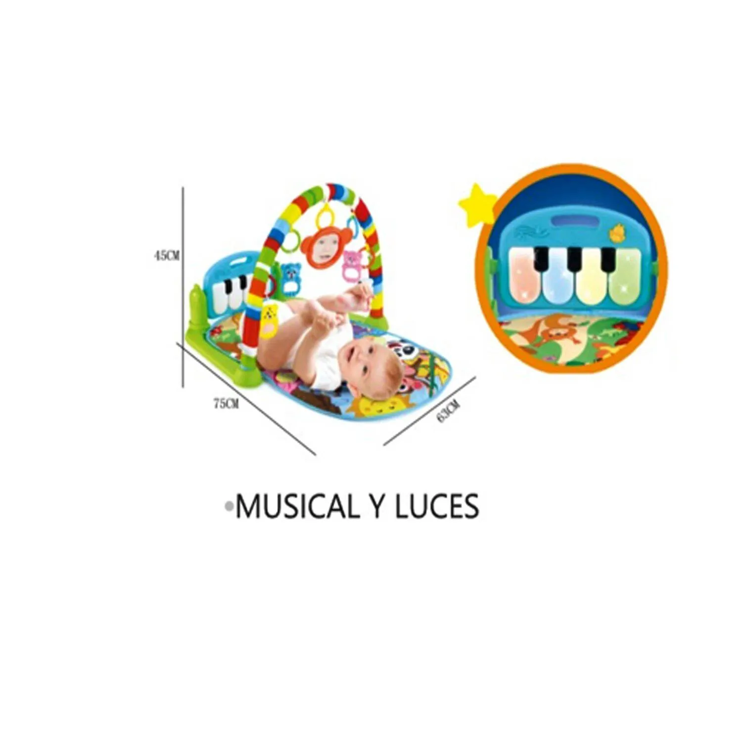 GIMNASIO MULTITOYS MUSICAL PIANO 6 EN 1 - 5