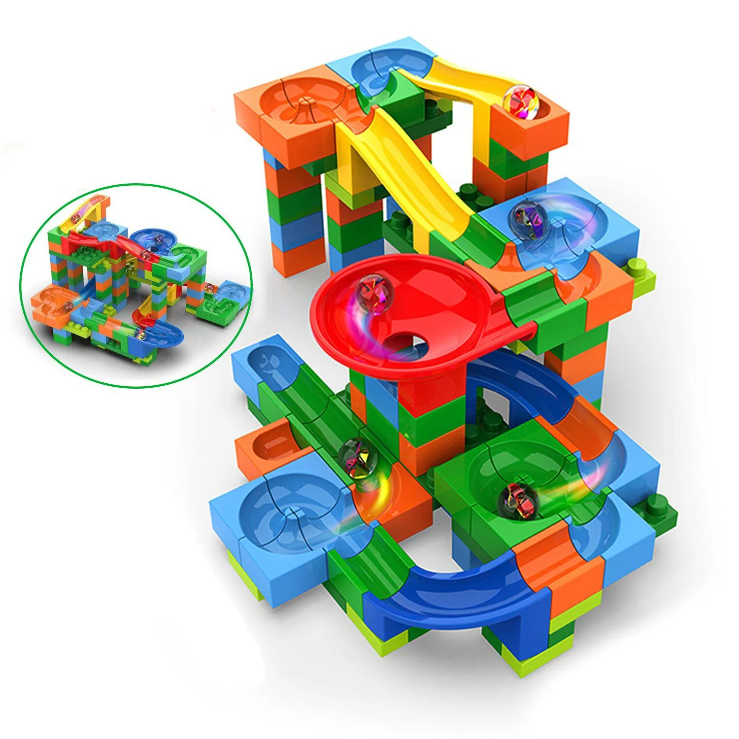 BLOQUES CONSTRUCCIÓN TRACK MAZE 180PCS - 1