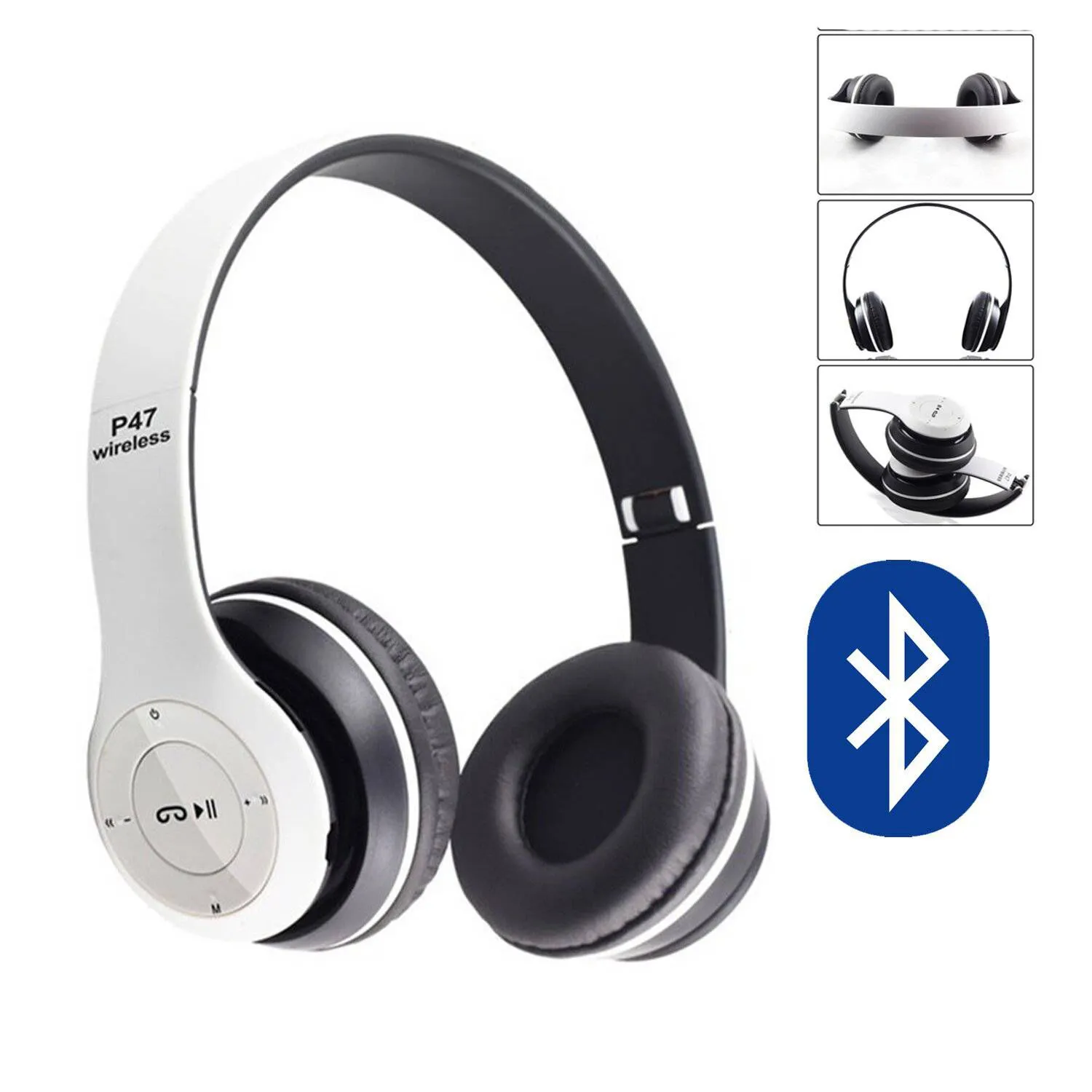 AUDÍFONOS ON-EAR P47 BLUETOOTH BLANCO 5.0 - 1