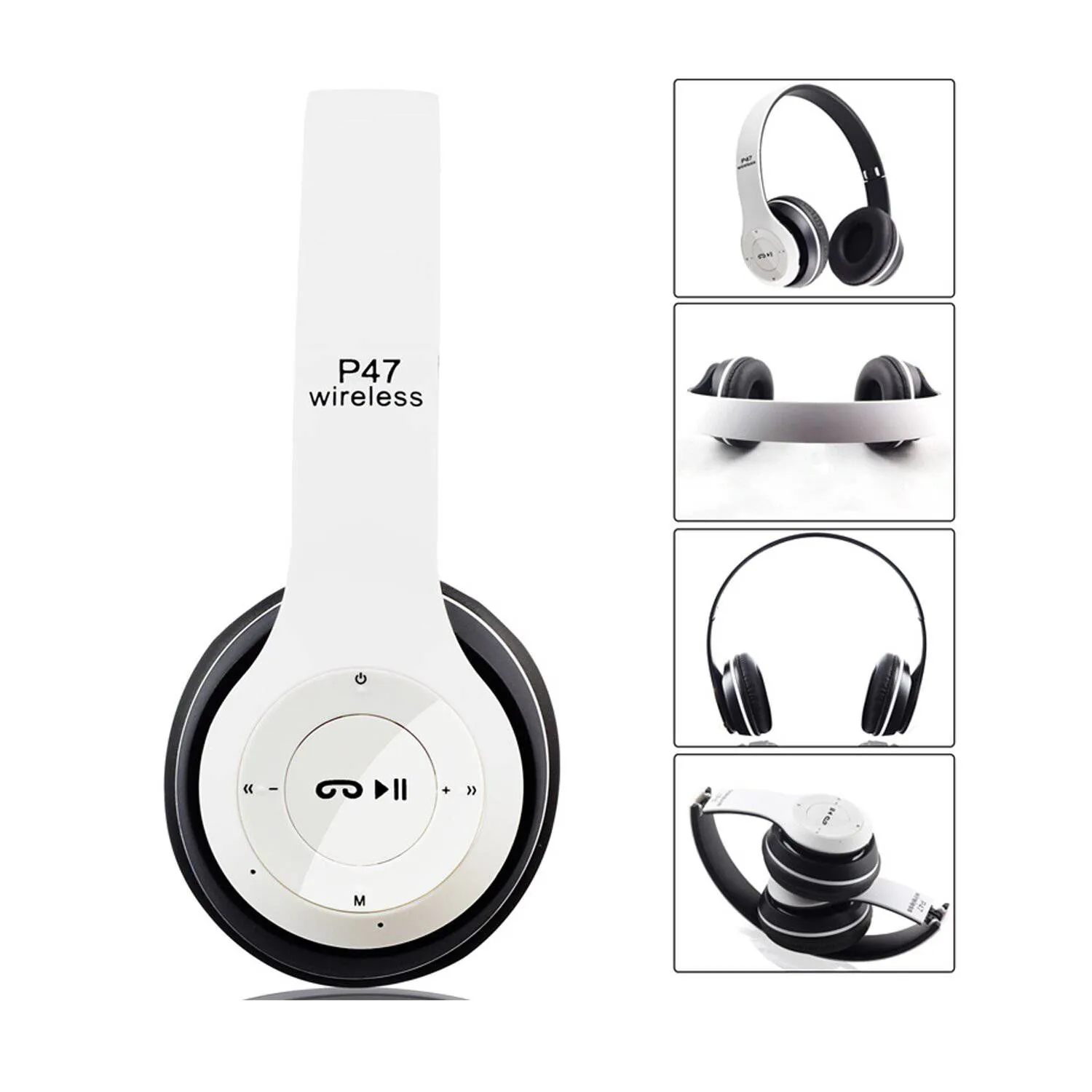 AUDÍFONOS ON-EAR P47 BLUETOOTH BLANCO 5.0 - 3