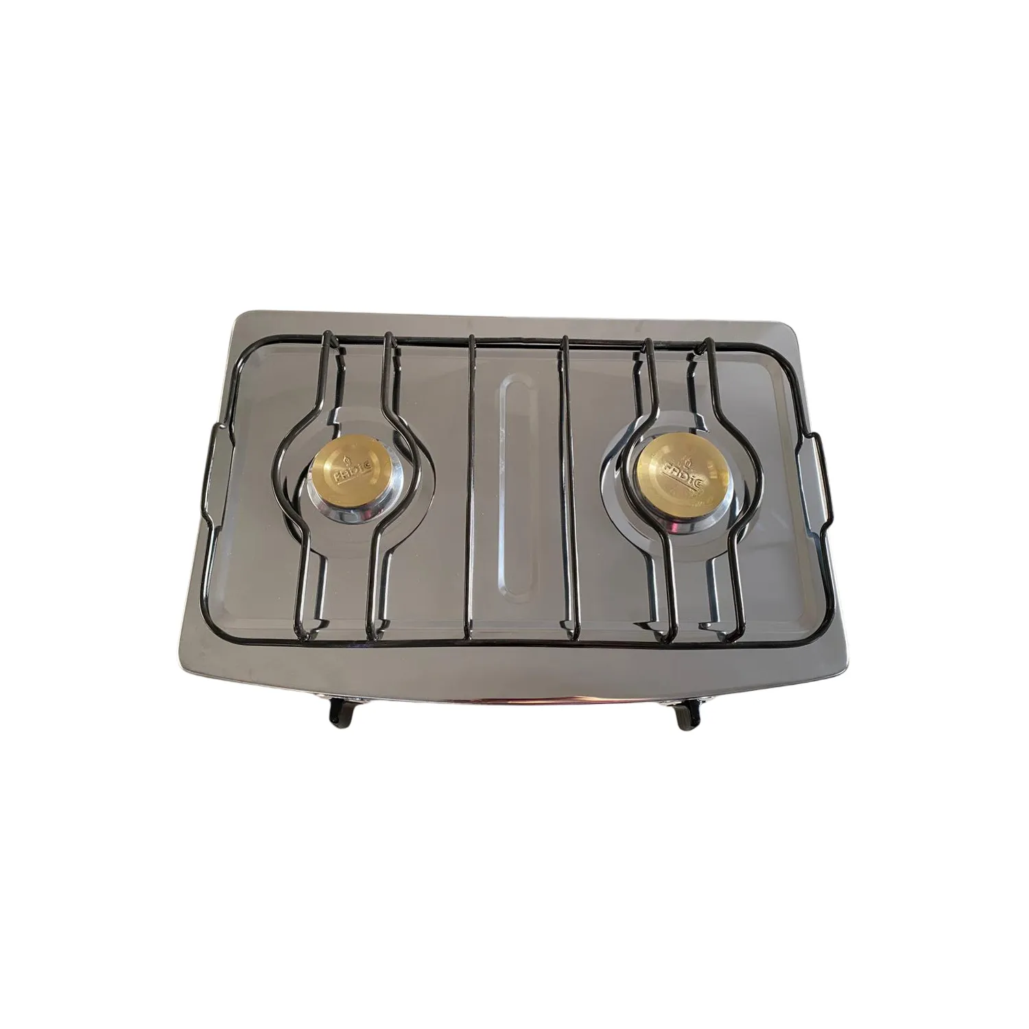 COCINA DE MESA A GAS FADICC 2 QUEMADORES OVAL CLÁSICO ACERO - 3