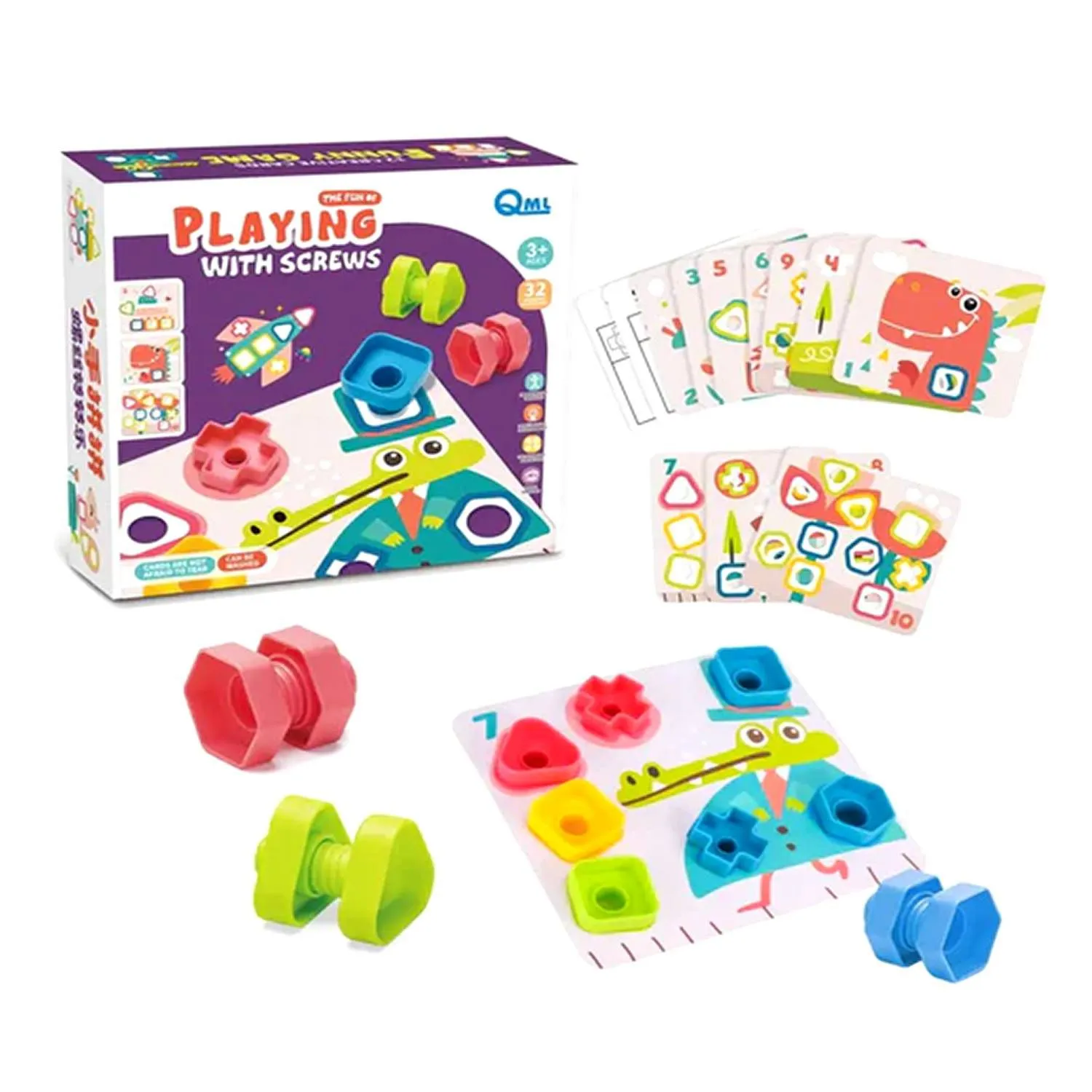 JUEGO DE ACTIVIDADES DE TUERCAS Y TORNILLOS M7K - 1