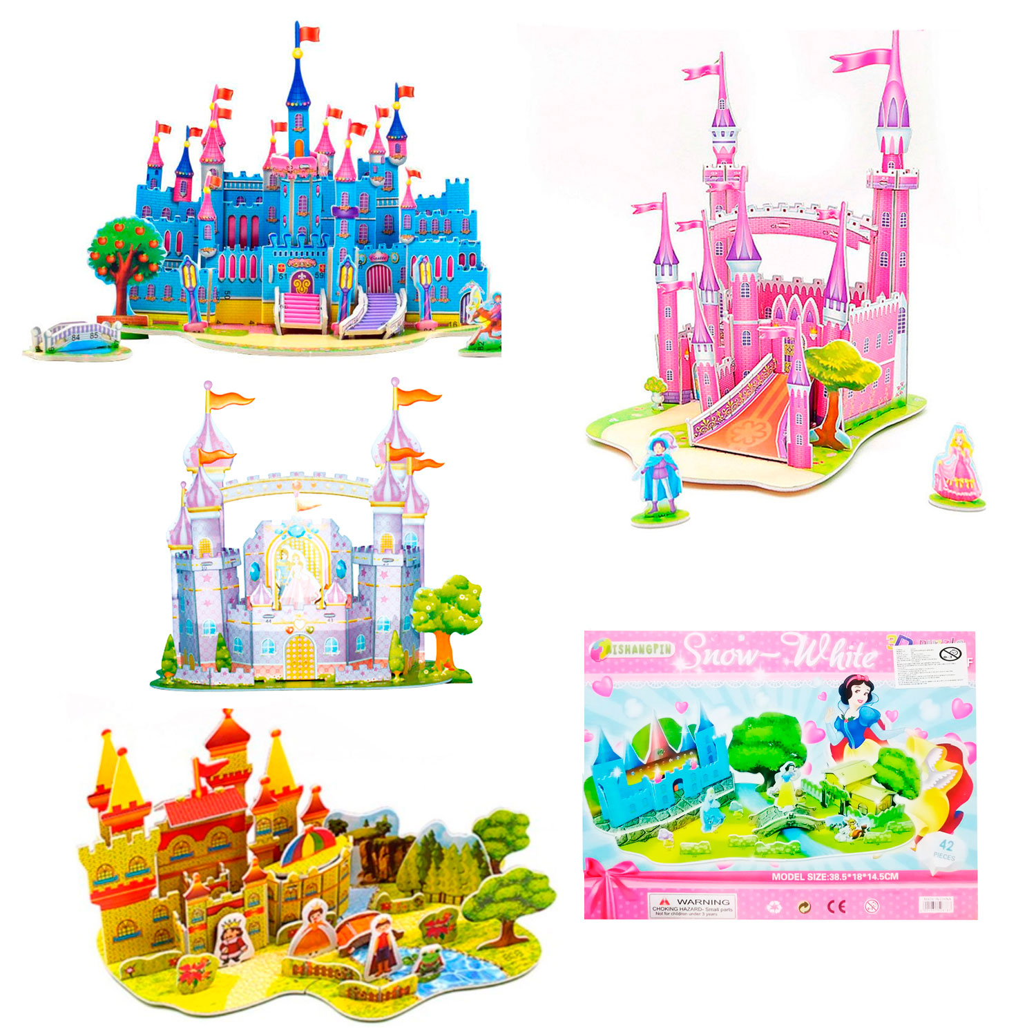 ROMPECABEZA 3D DE CARTÓN CASTILLO FANTASTICOS X1 ALEATORIO - 1