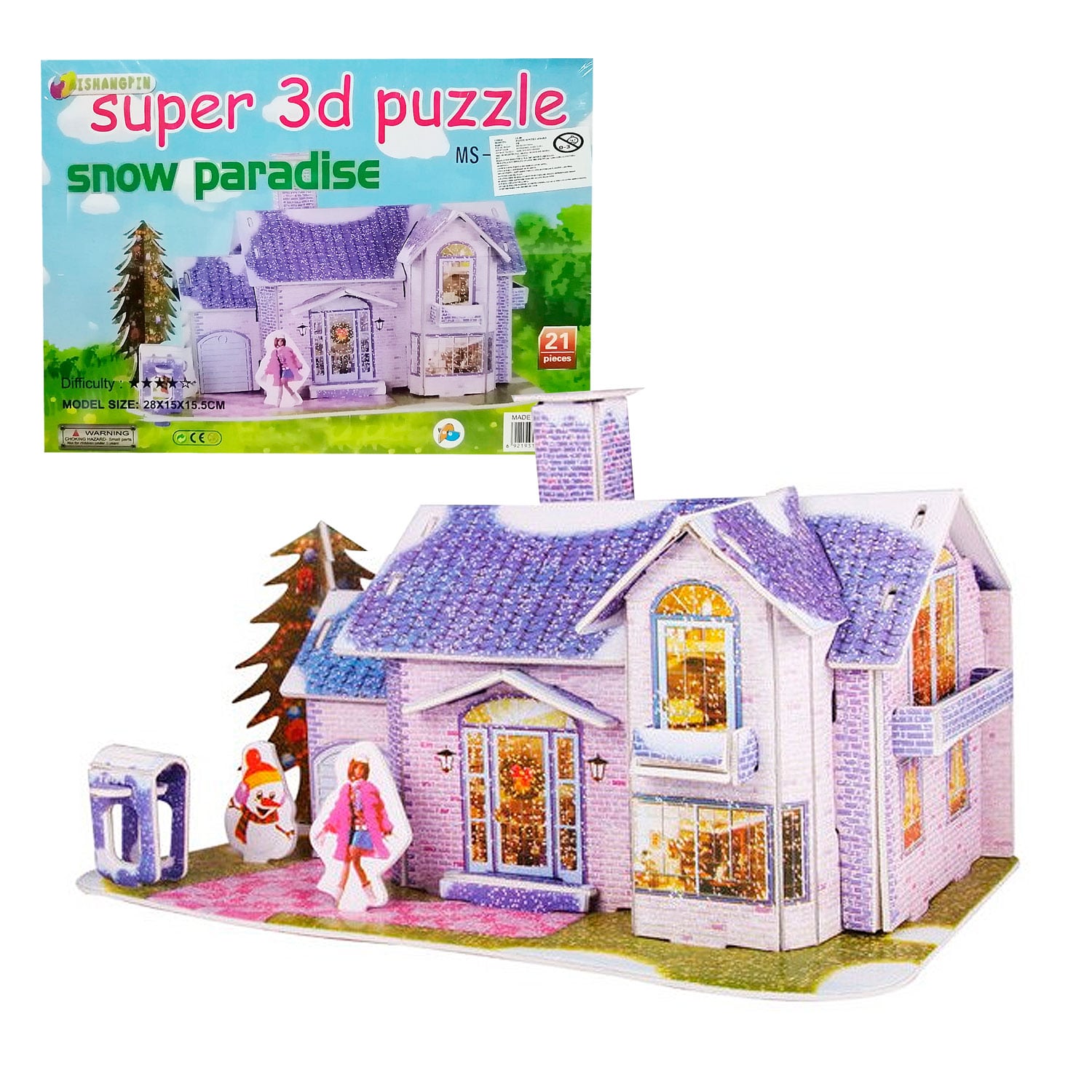ROMPECABEZAS 3D DE CARTON CASAS MODELOS ALEATORIOS X1 - 2