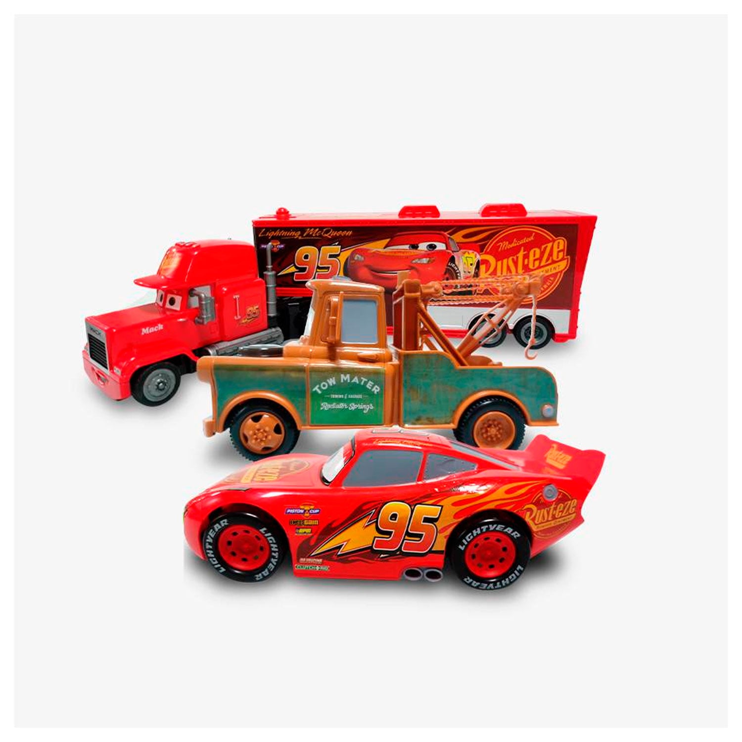 COLECCIONABLE PIXAR COCHE DE FRICCIÓN CARS MATER MCQUEEN Y MACK - 2