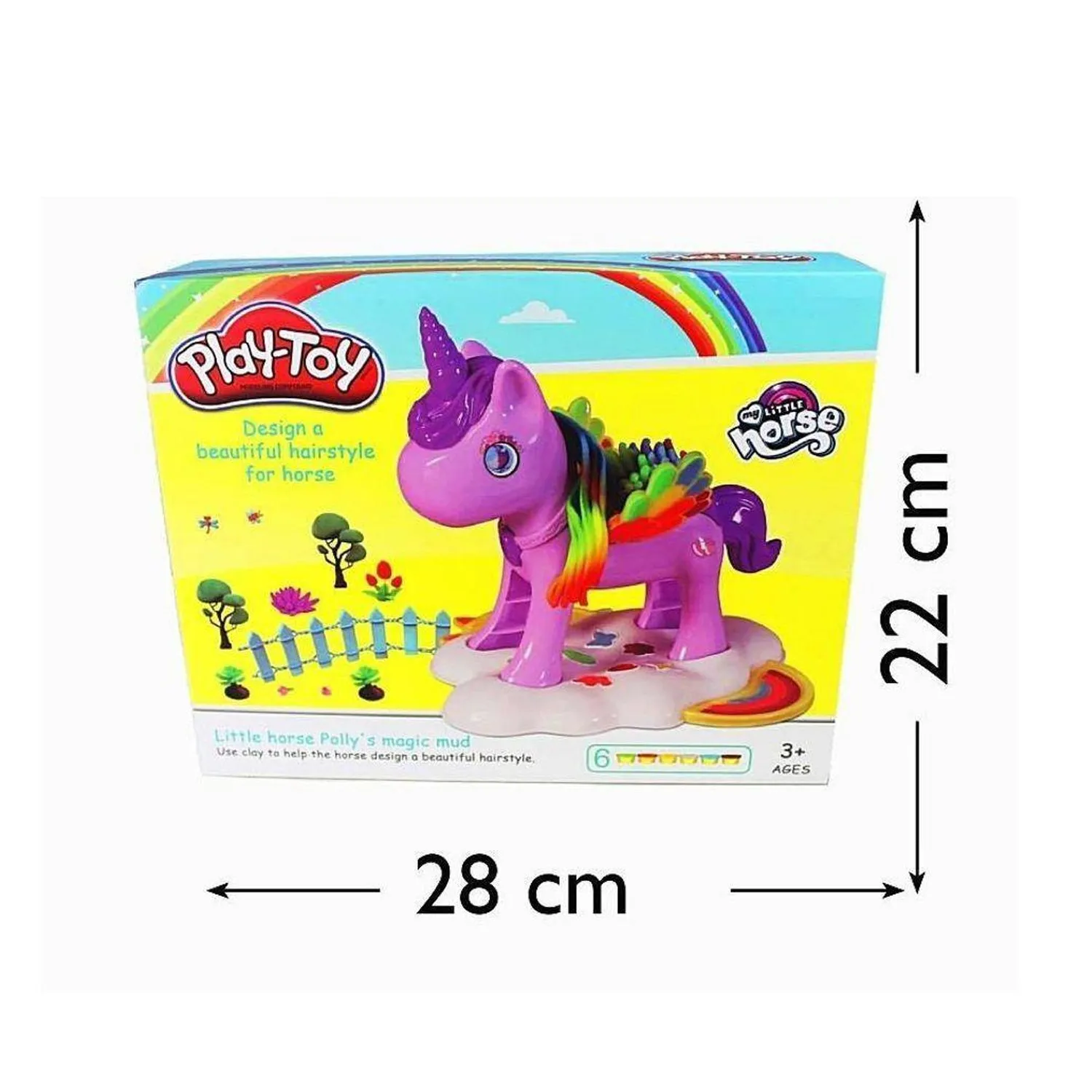 JUEGO DIDÁCTICO SET DE UNICORNIO DE PLASTILINA MOLDEABLE - 3