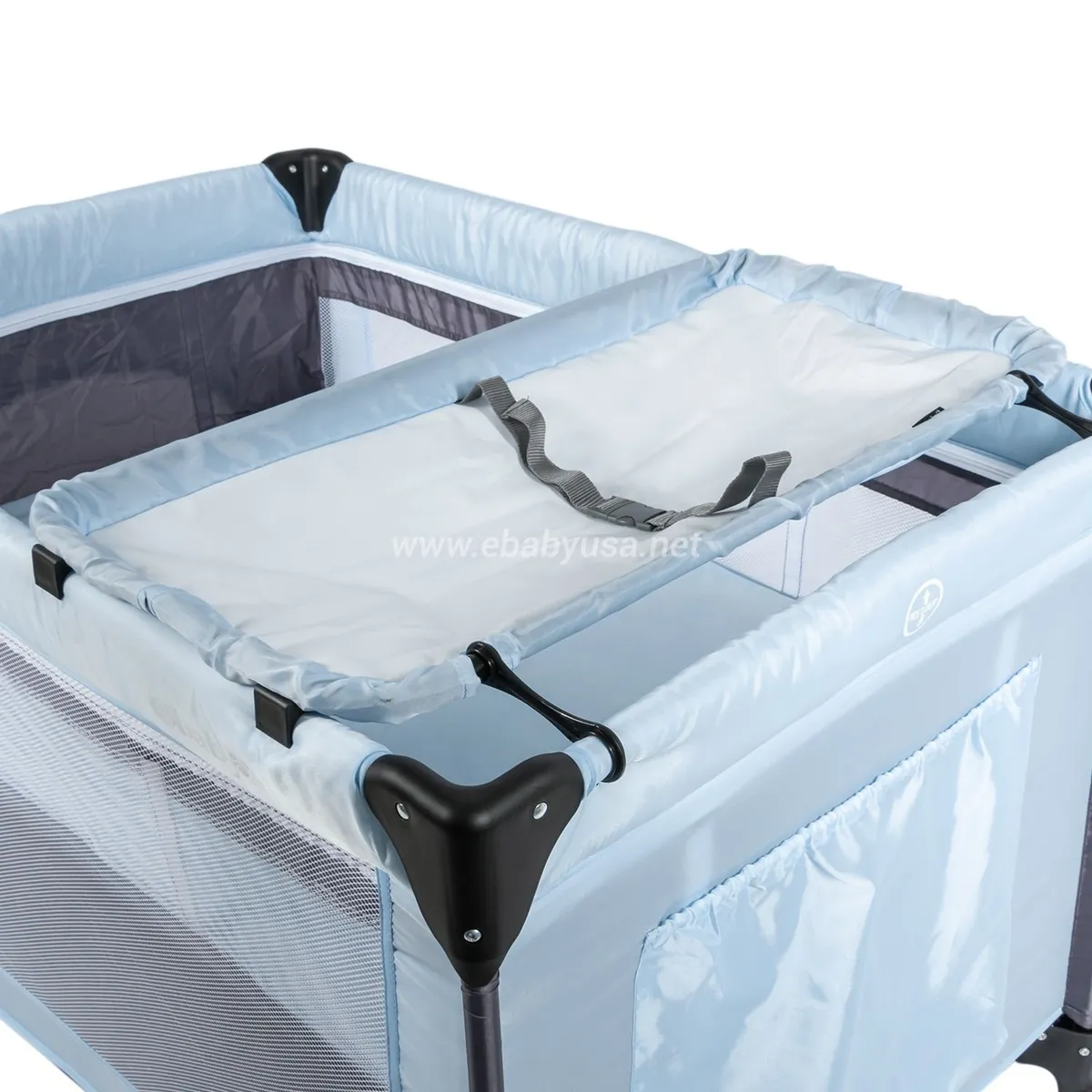 CUNA CORRAL EBABY EB727-2 METAL VERDE HAPPY DREAM - 3