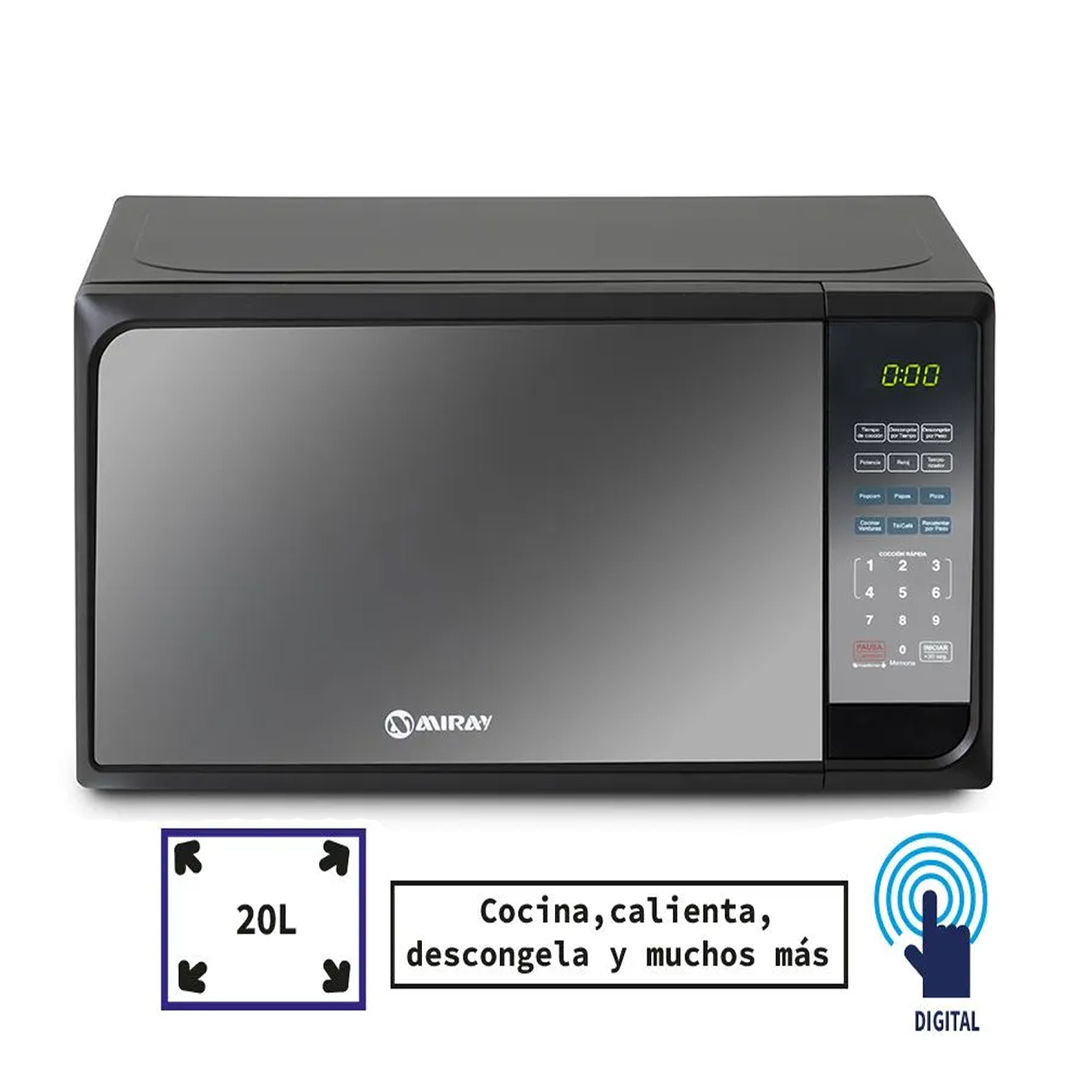 HORNO MICROONDAS MIRAY HMM-20N 20 L - 7