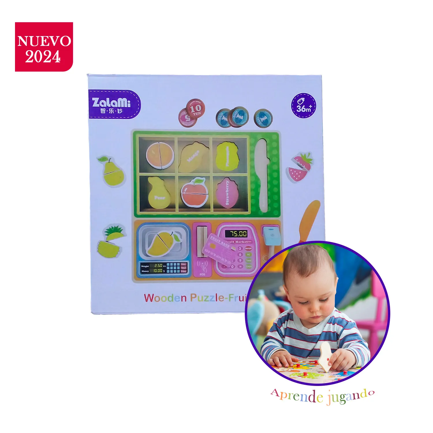 JUEGO DIDÁCTICO ROMPECABEZAS FRUTA PARTIDA 	W260-29 - 3