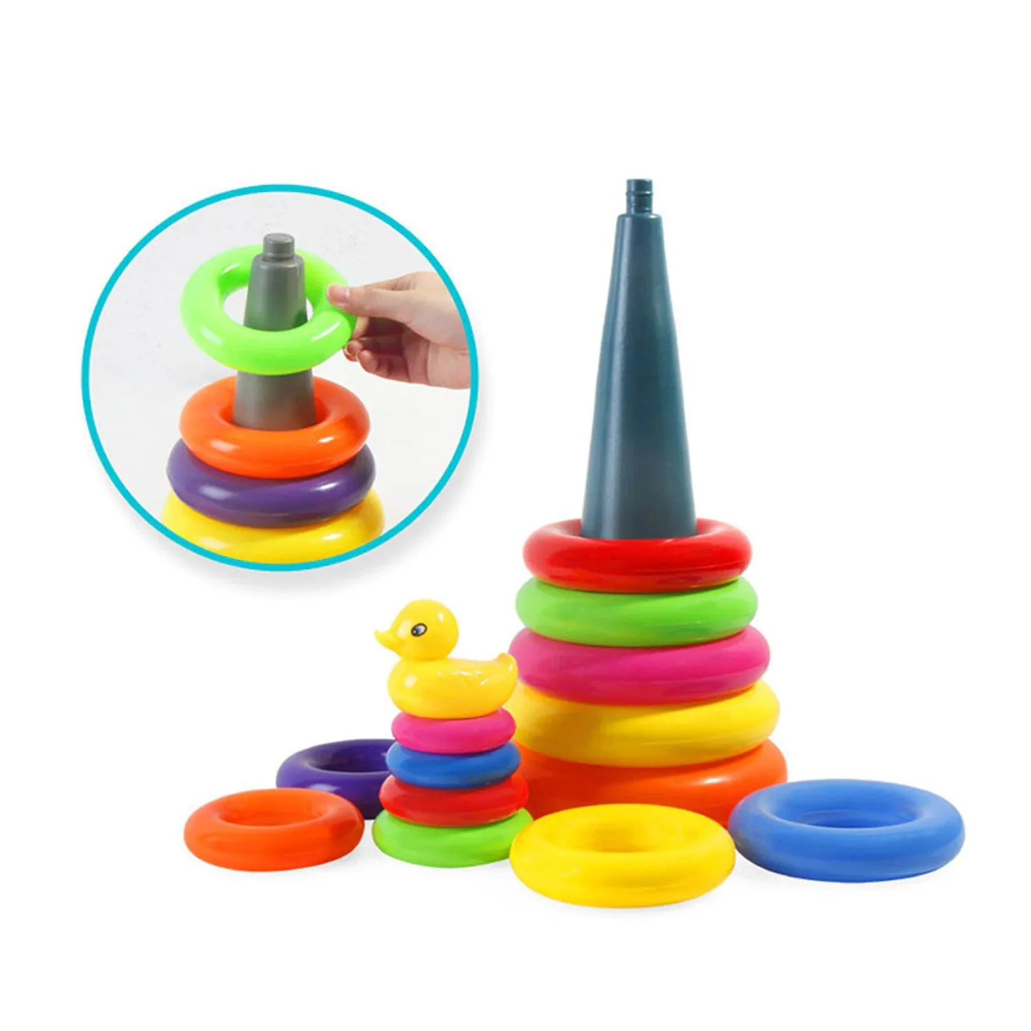 ANILLOS APILABLES DE ARCOÍRIS PARA NIÑOS - 3