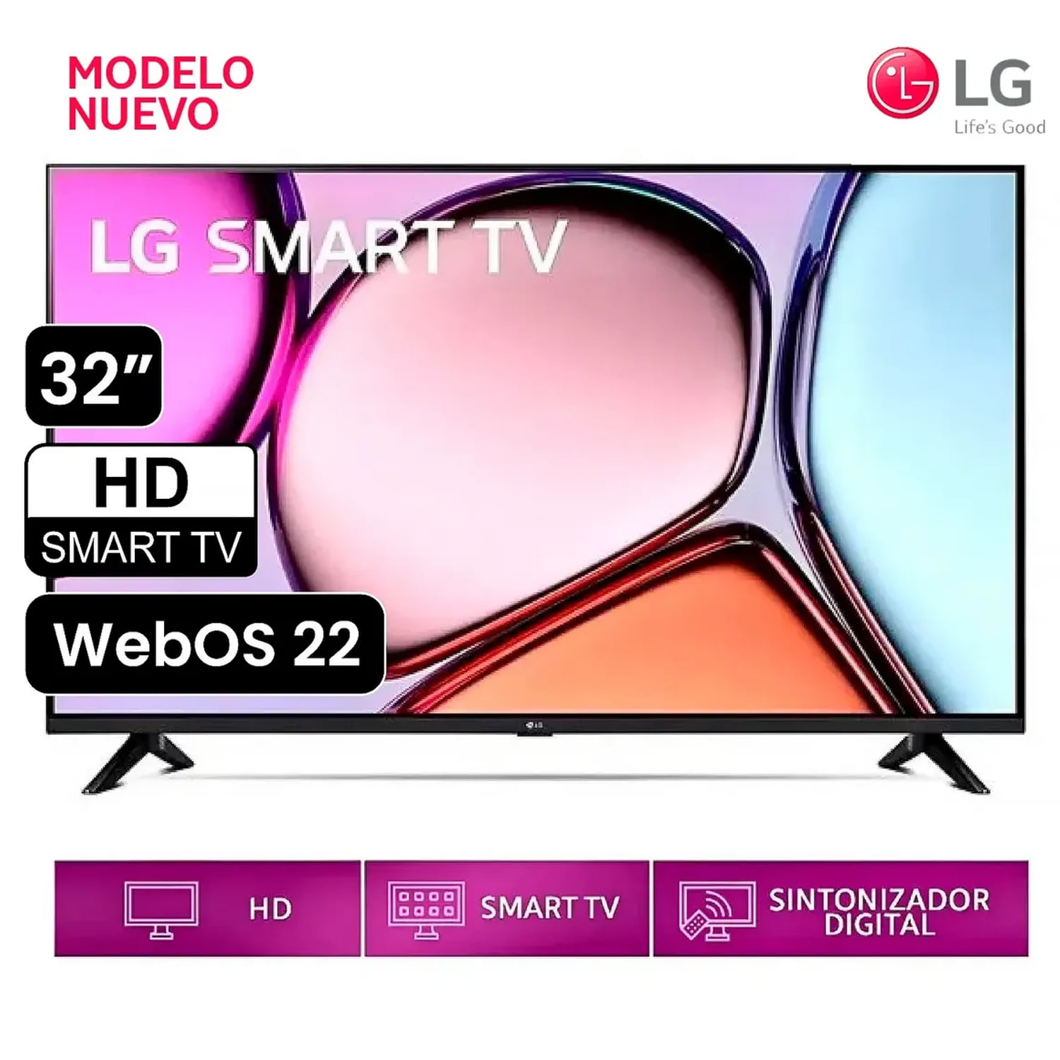 TELEVISOR LG SMART TV 32 HD 32LR600BPSC CON WEBOS Y AI THINQ - 1