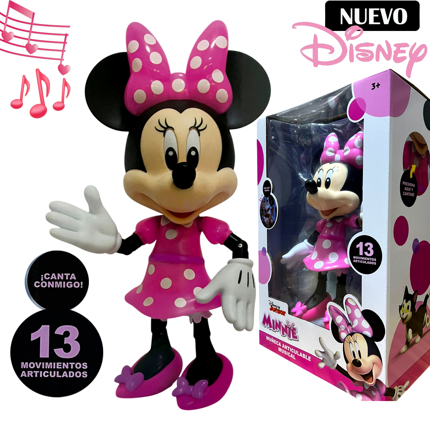 FIGURA ARTICULABLES DE MINNIE MOUSE CON LUCES Y SONIDO MMK-M1 - 1