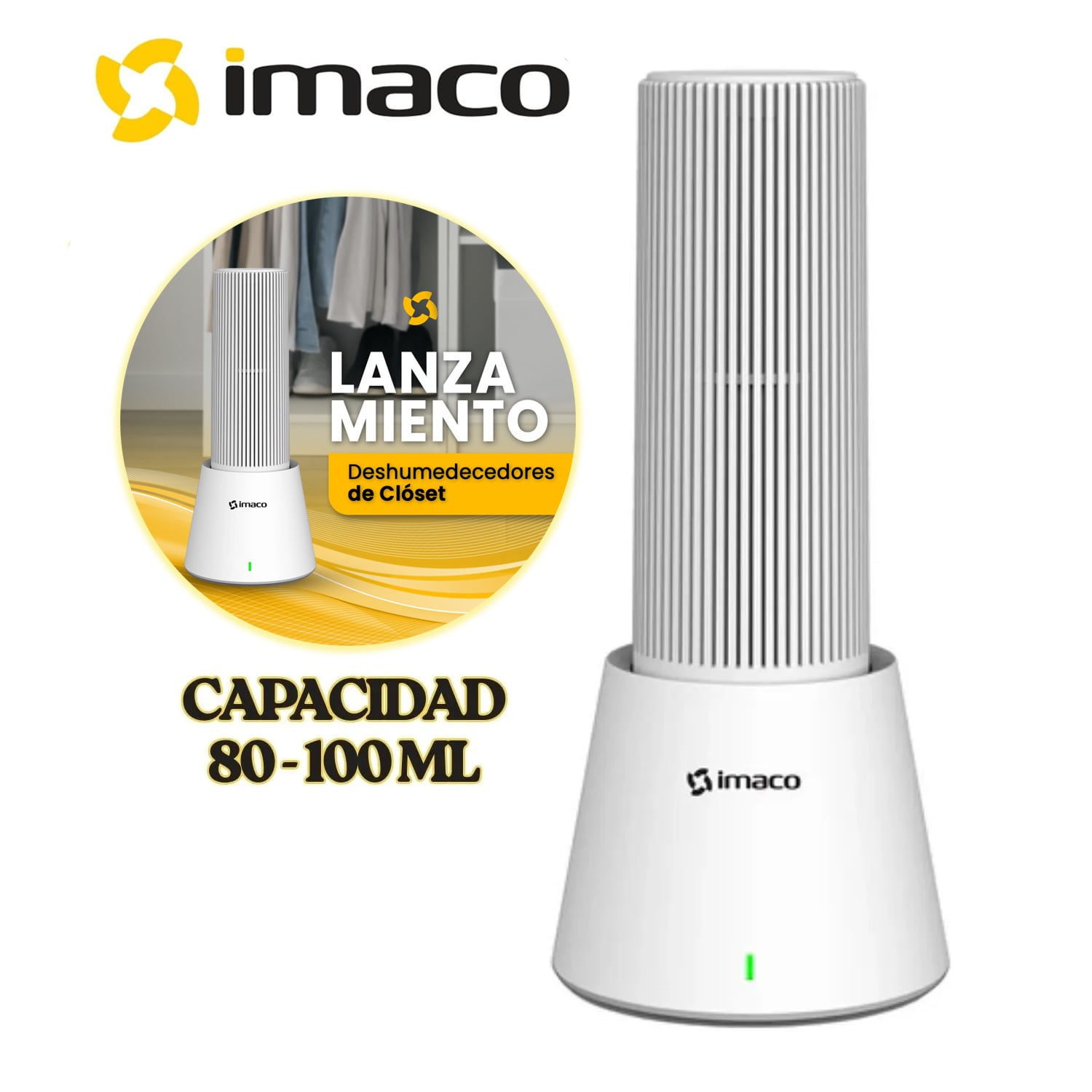 MINI DESHUMEDECEDOR PORTÁTIL DE CLOSET IMACO DHM20 - 1