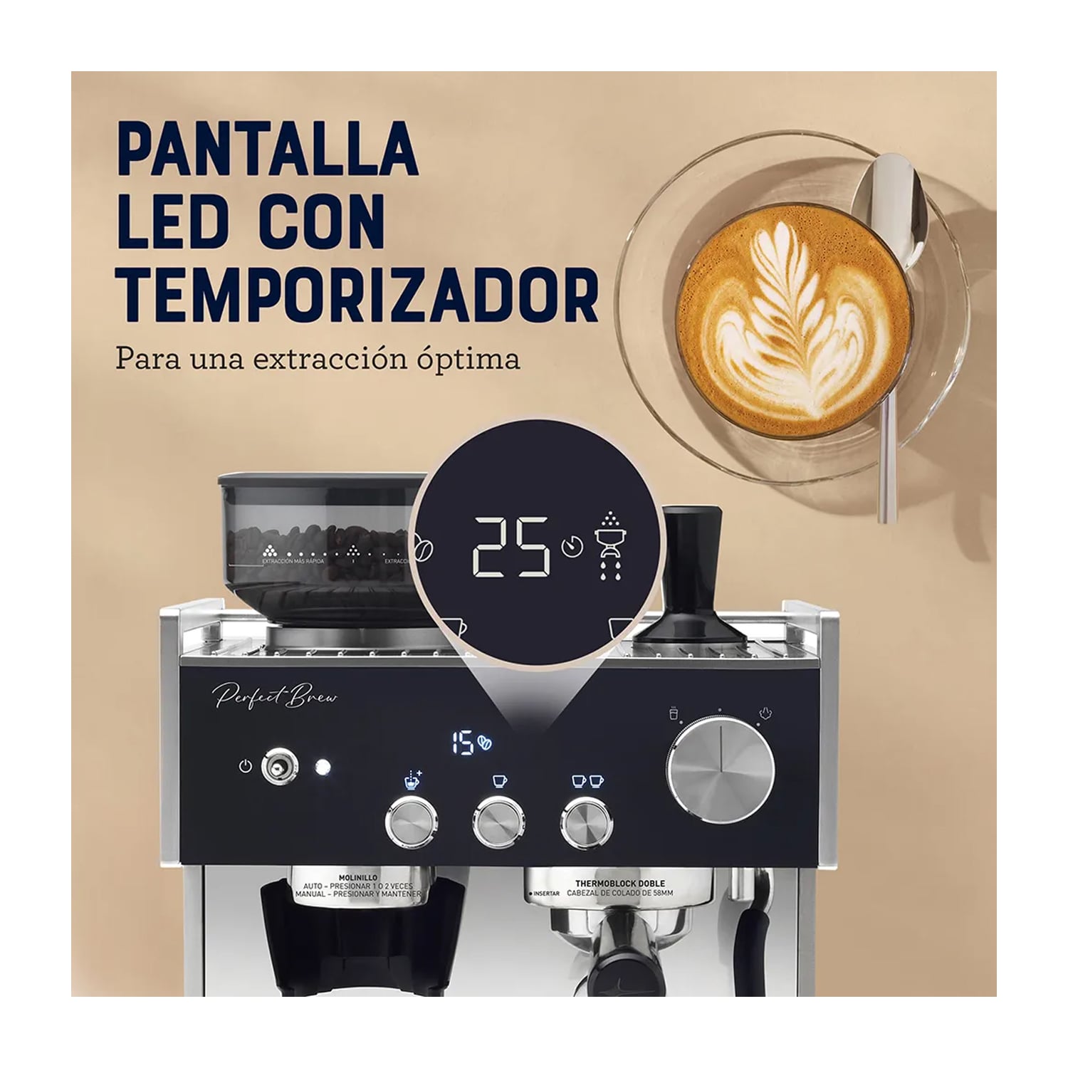 CAFETERA OSTER PARA ESPRESSO PERFECT BREW MAXIMA BVSTEM7400 - 4
