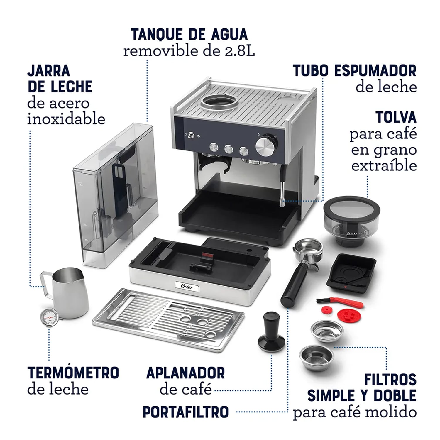 CAFETERA OSTER PARA ESPRESSO PERFECT BREW MAXIMA BVSTEM7400 - 5
