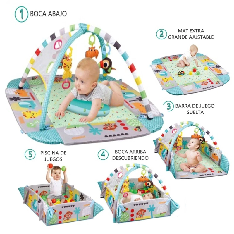 GIMNASIO PARA BEBÉ MULTIFUNCIÓN 5 EN 1 NIÑO CELESTE - 1