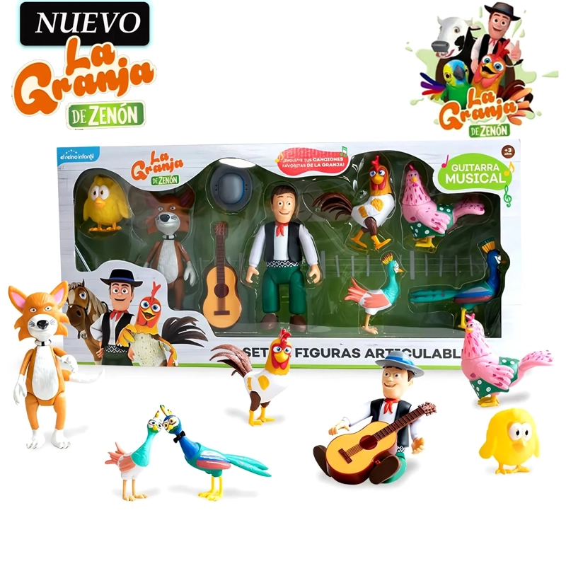 SET DE FIGURAS ARTICULABLES LA GRANJA DE ZENON 8 PIEZAS GZM-8 - 1