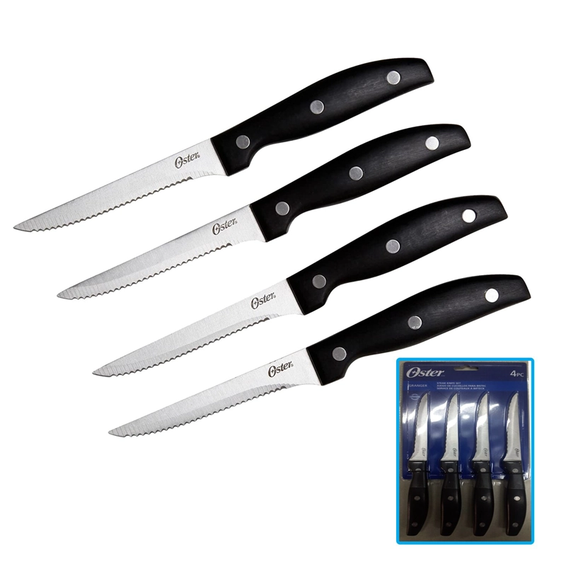 SET DE CUCHILLOS STEAK KNIFE 4 PIEZAS ACERO - 1