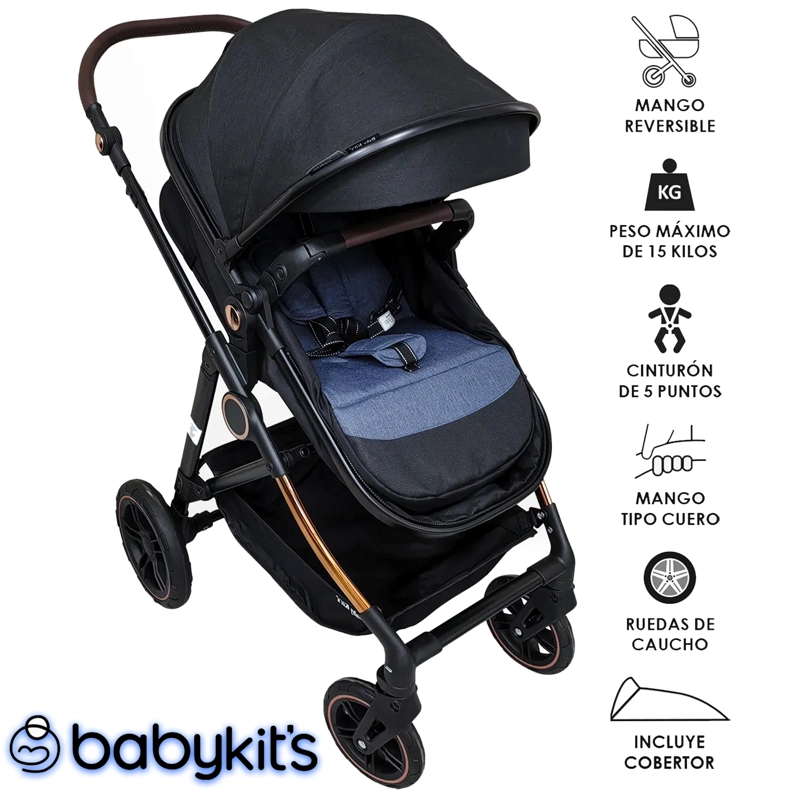 COCHE MOISÉS BABY KITS VOX T BK6074 AZUL - 1