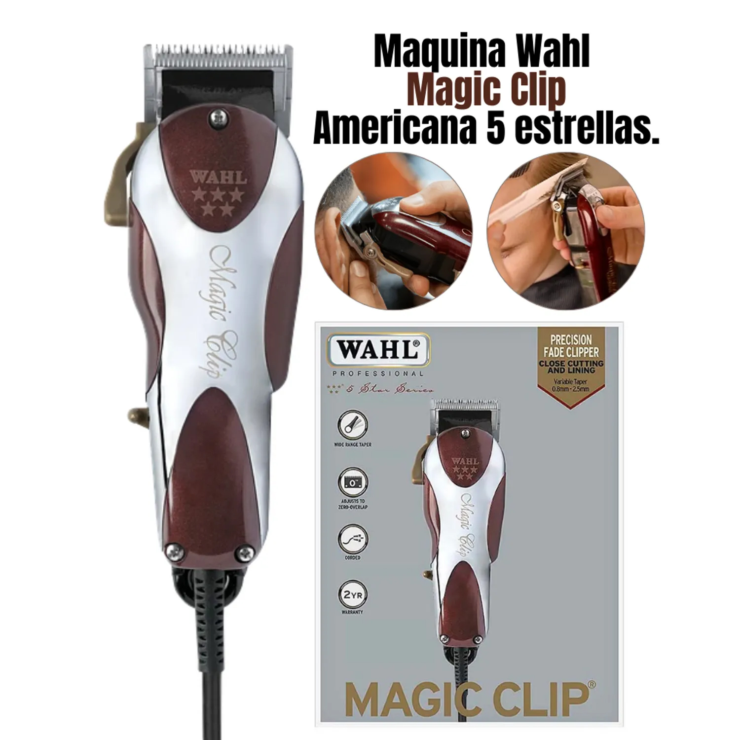 MÁQUINA CORTADOR DE CABELLO WAHL MAGIC CLIP 5 STAR PROFESIONAL 8451-318 - 1