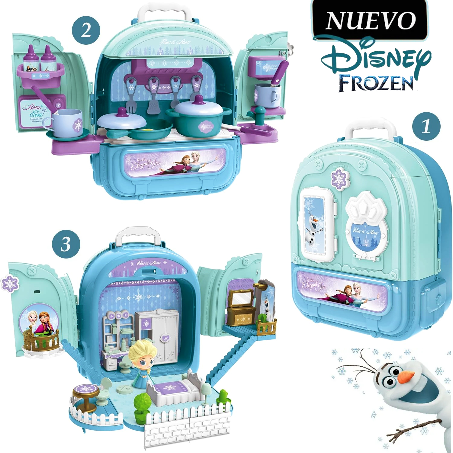 JUGUETE SET DE COCINA 3 EN 1 FROZEN EODS008-991A - 1