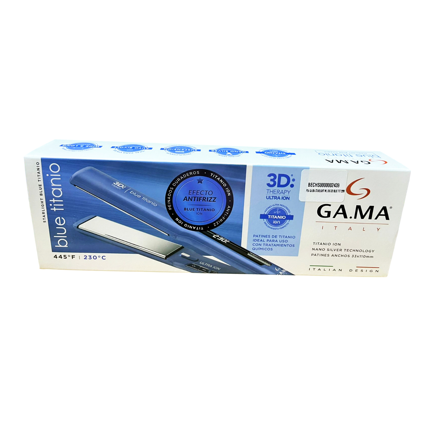 PLANCHA ALISADOR STARLIGHT 3D BLUE TITANIO GAMA BECHS0000002439 - 6