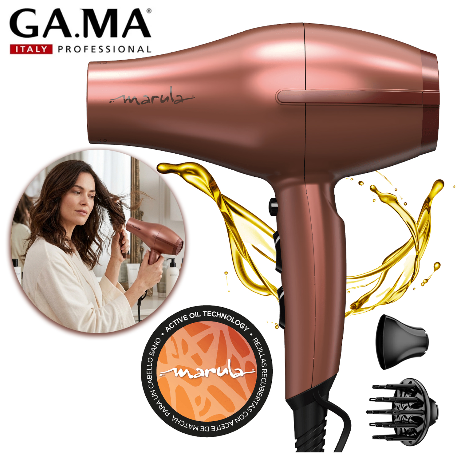 SECADORA DE CABELLO GAMA BORA MARULA 4D 2200W BECHD0000002201 - 1