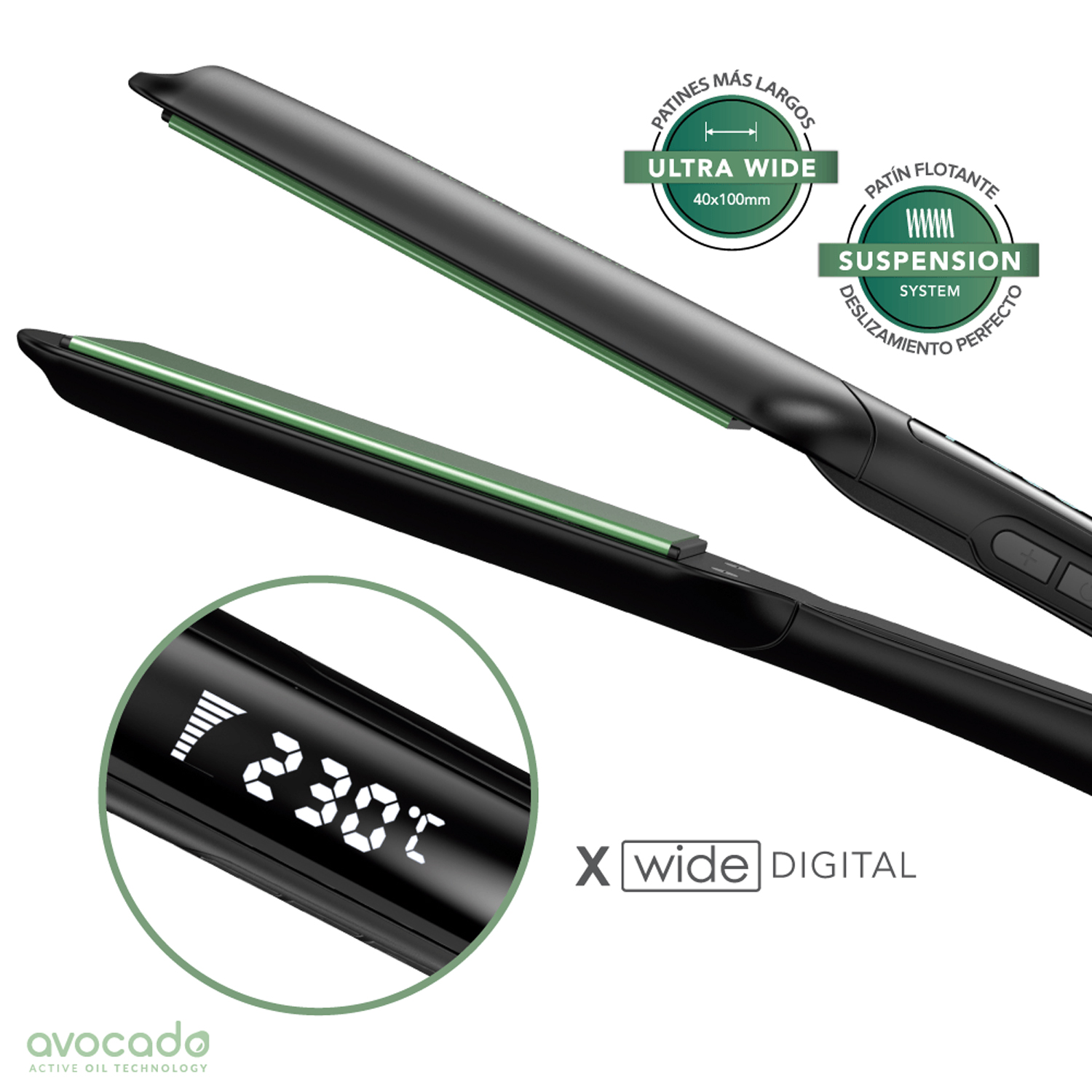 PLANCHA ALISADOR X-WIDE AVOCADO 220V BECHS0000002790 - 3