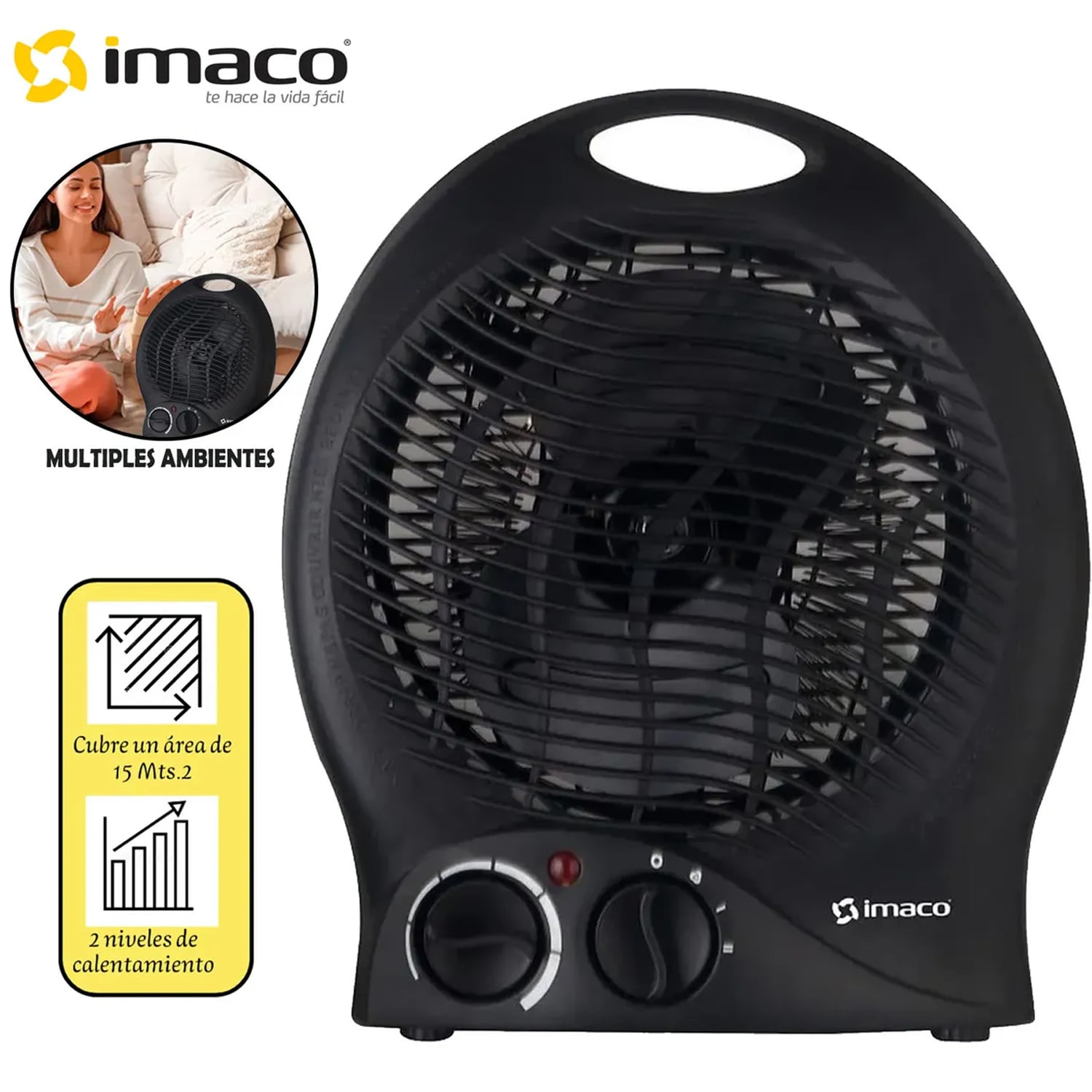 TERMOVENTILADOR IMACO PORTÁTIL NF15C - 1