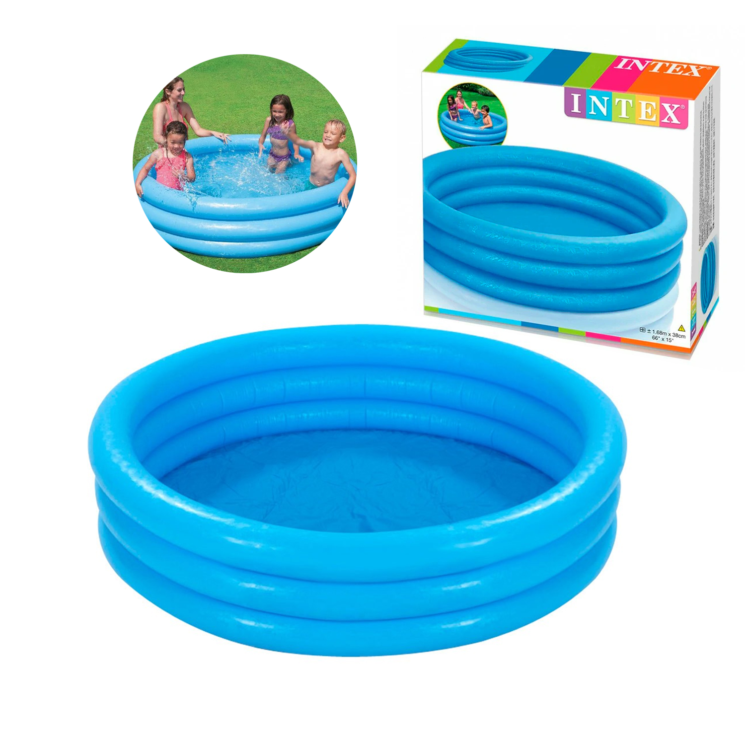PISCINA INFLABLE CIRCULAR FAMILIAR INTEX - 1