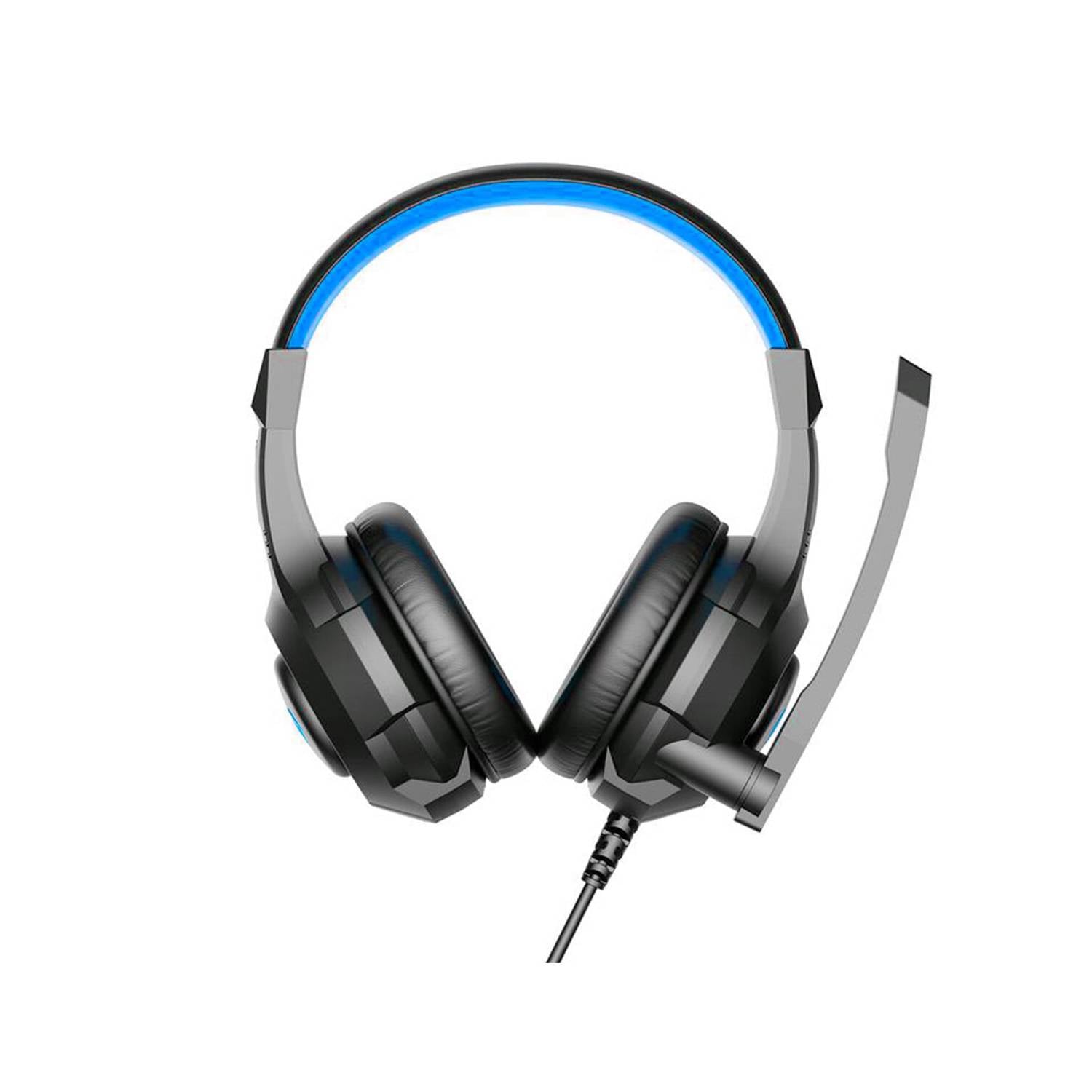 AUDÍFONO GAMER H2031D RETRO ILUMINADO AZUL - 3