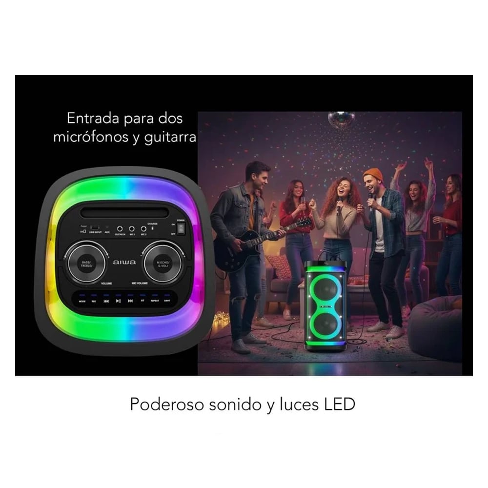 TORRE DE SONIDO AWPOH5D 800W PMPO CON LUCES LED - 4
