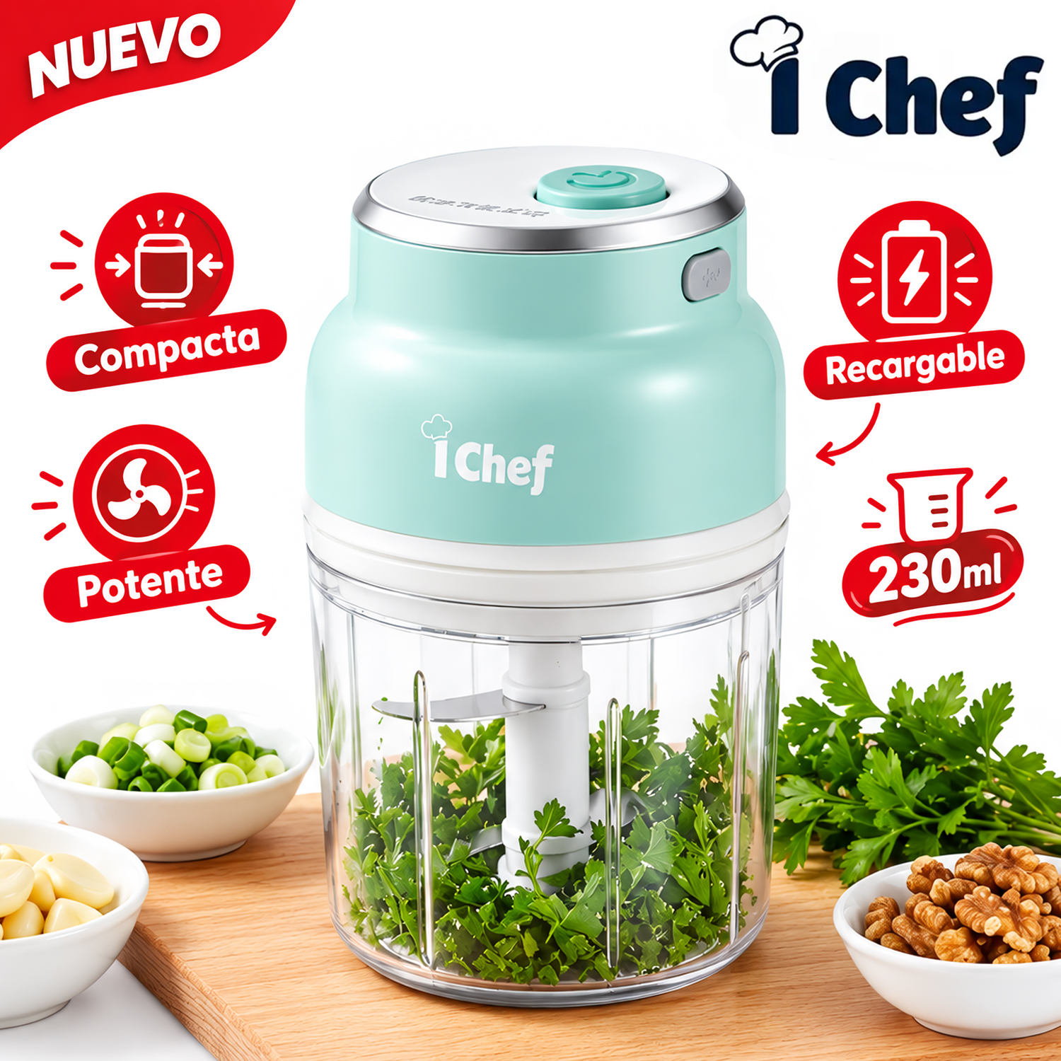 PICADOR RECARGABLE I CHEF MDS2 VERDE - 1