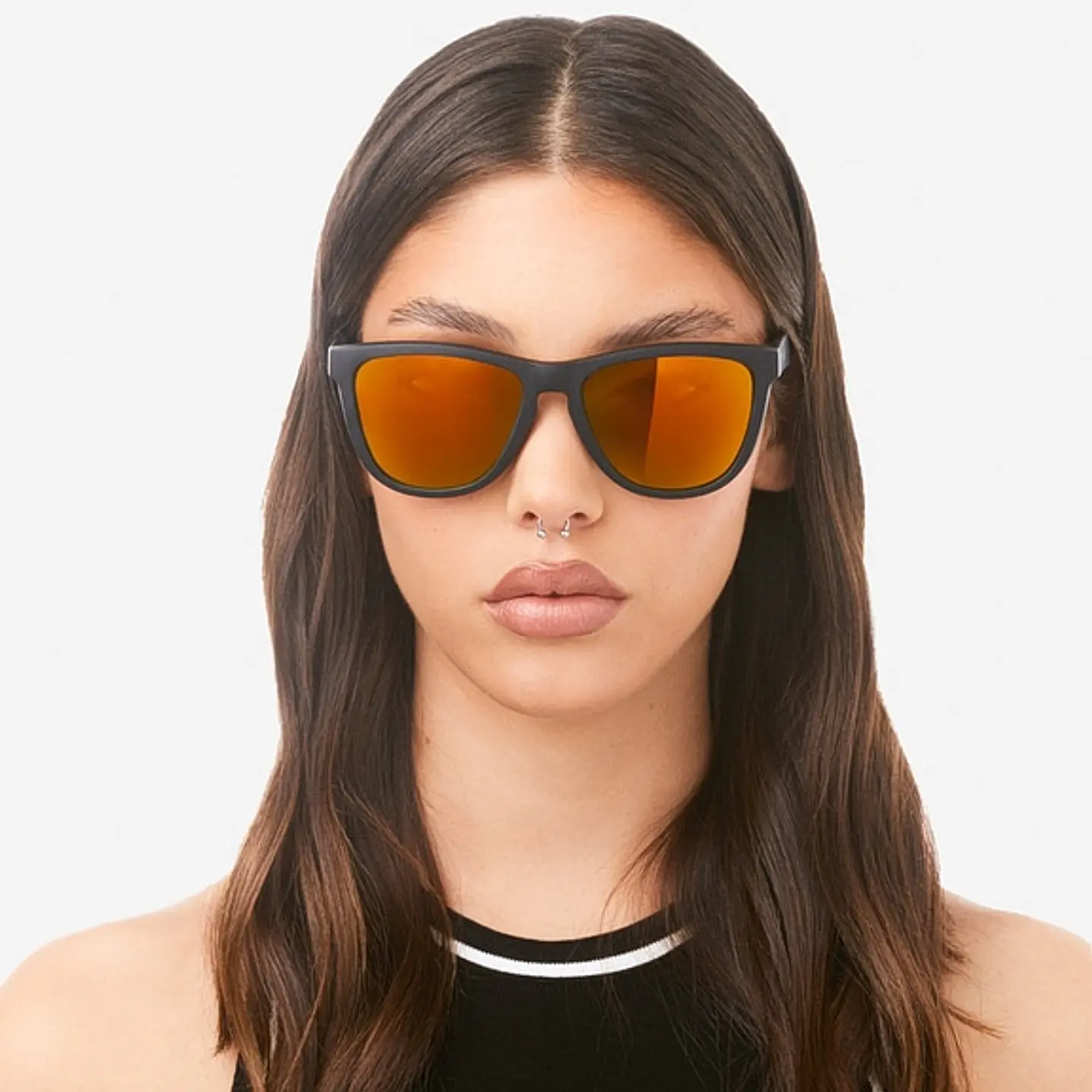 LENTES DE SOL HAWKERS ONE O18TR31 NEGRO MATE NARANJA ESPEJADO TALLA 54MM - NEZMUN.PE - 6