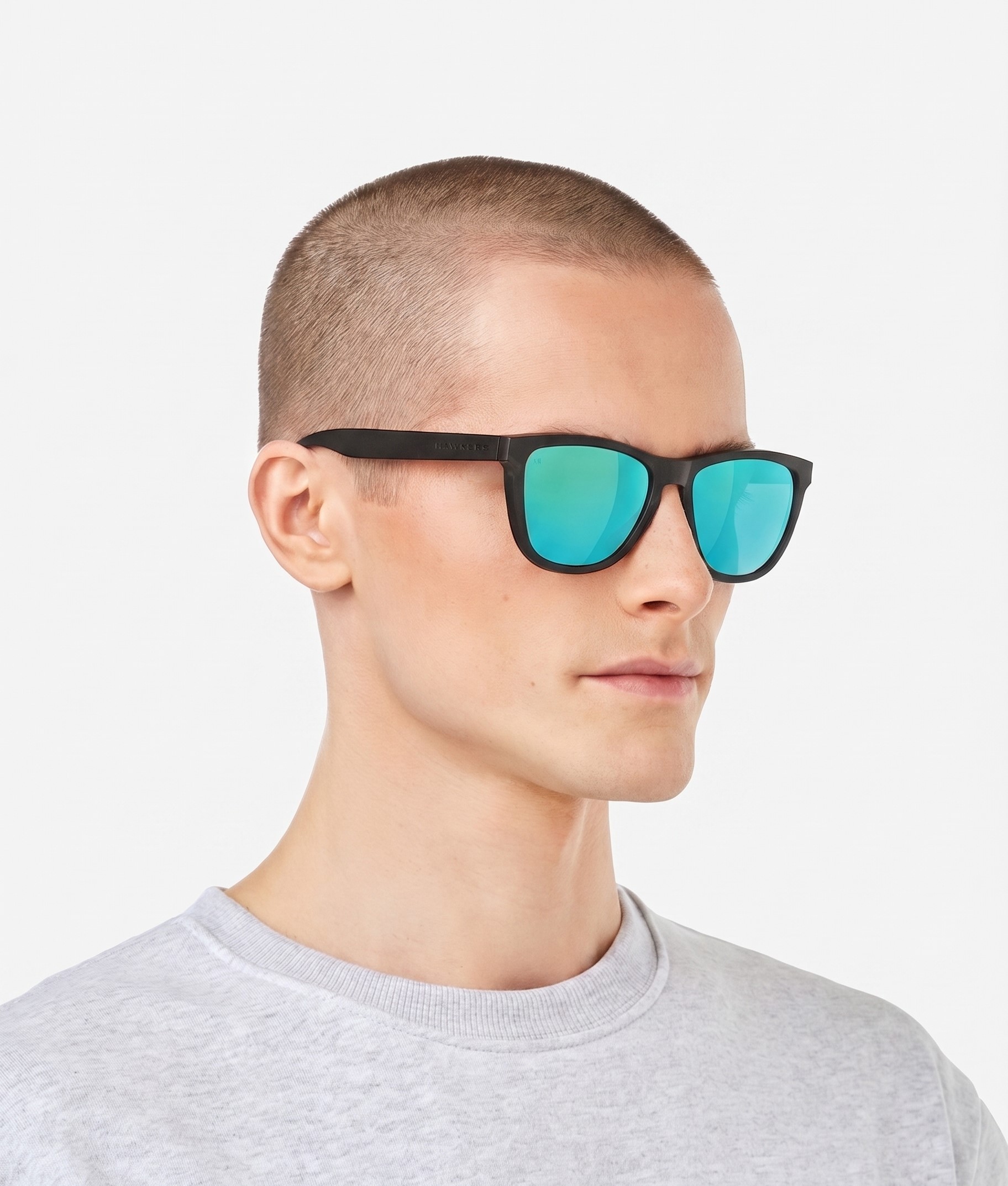 LENTES DE SOL HAWKERS ONE O18TR02 NEGRO MATE VERDE ESPEJADO TALLA 54MM - NEZMUN.PE - 2