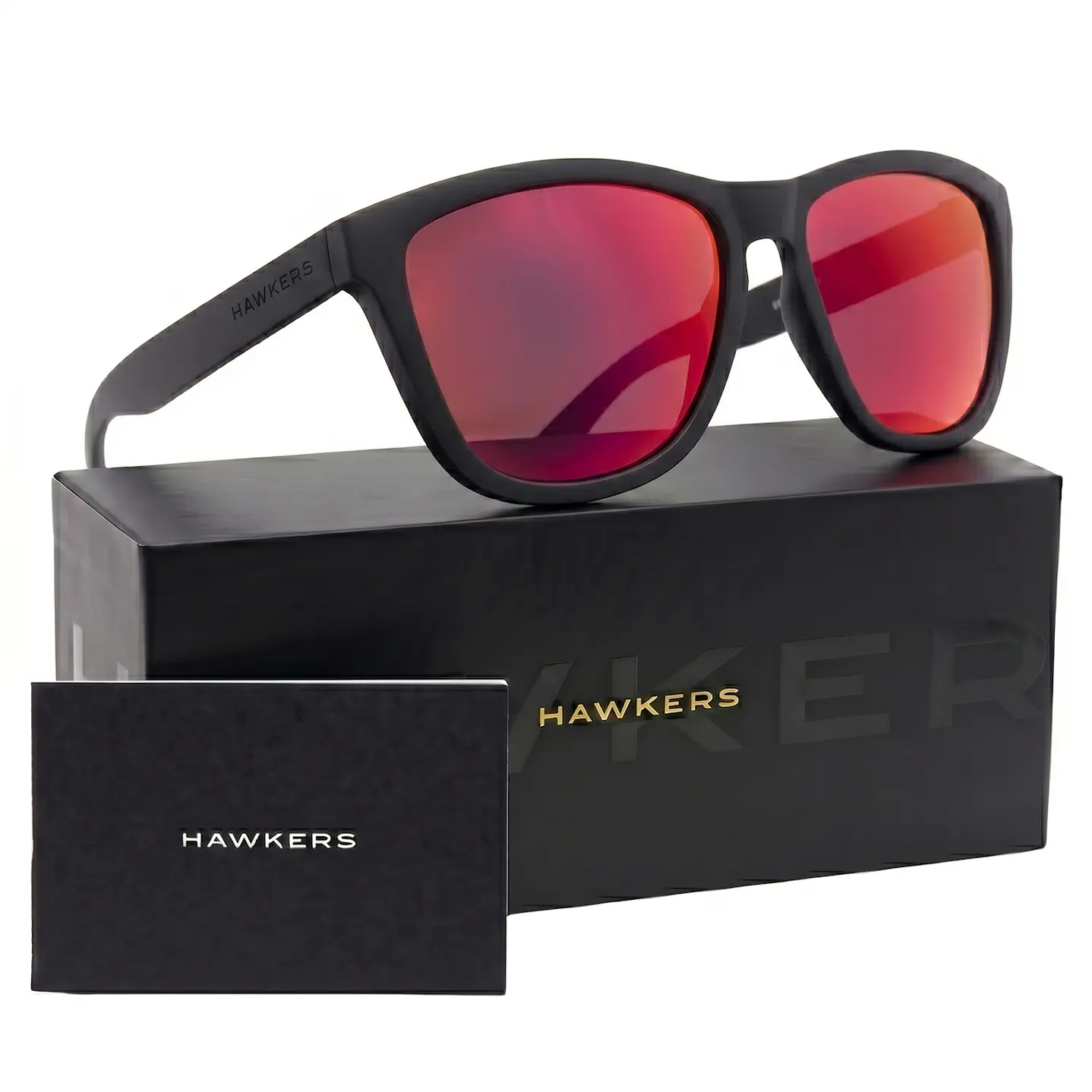 LENTES DE SOL HAWKERS ONE OTR48 NEGRO MATE ROJO ESPEJADO TALLA 54MM - NEZMUN.PE - 1