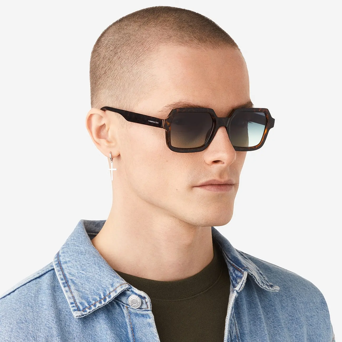 LENTES DE SOL HAWKERS MINIMAL MAX-CAREY GREEN FOREST HMMX24CET0 - TALLA 52MM - NEZMUN.PE - 2