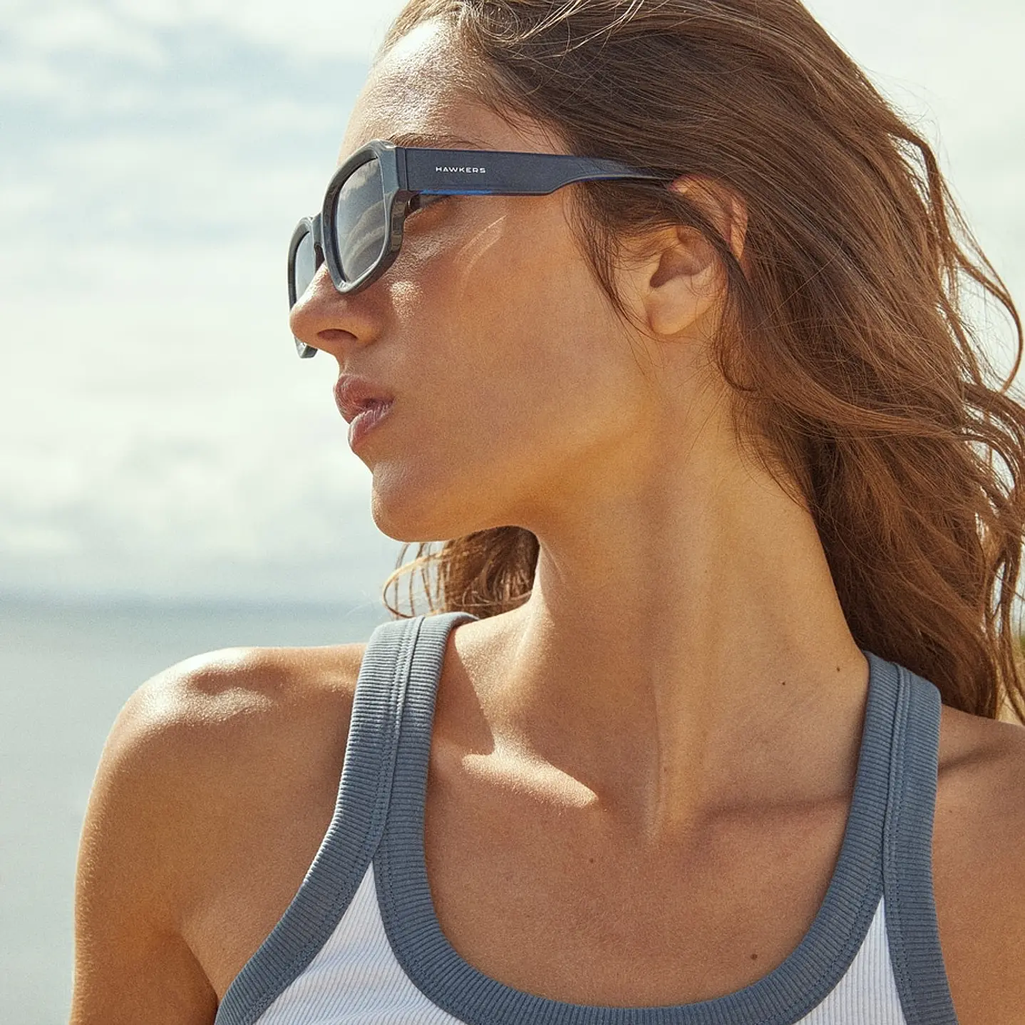 LENTES DE SOL HAWKERS AZURE HAZU26LLT0 AZUL INDIGO UNISEX - TALLA 52MM - NEZMUN.PE - 2