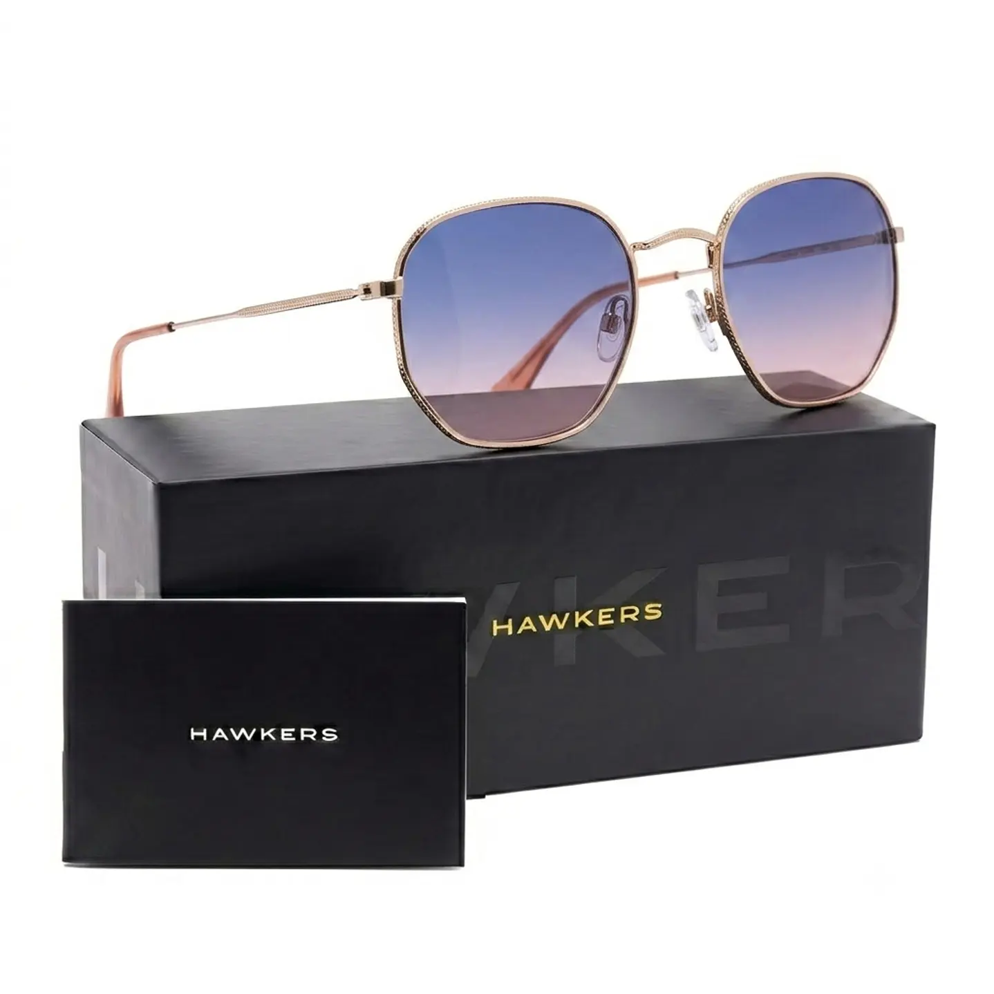 LENTES DE SOL POLARIZADO HAWKERS SIXGON DRIVE  ROSE GOLD BLUE HSDR22KLMP - TALLA 50MM - NEZMUN,PE - 1