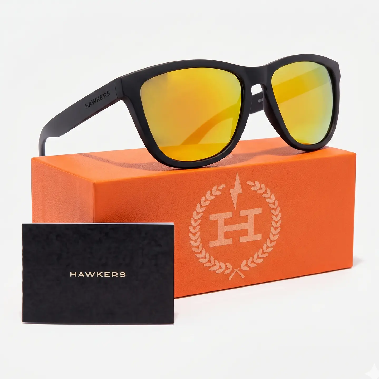 LENTES DE SOL HAWKERS ONE BLACK NARANJA ESPEJADO OTR31 - TALLA 54MM - NEZMUN.PE - 1