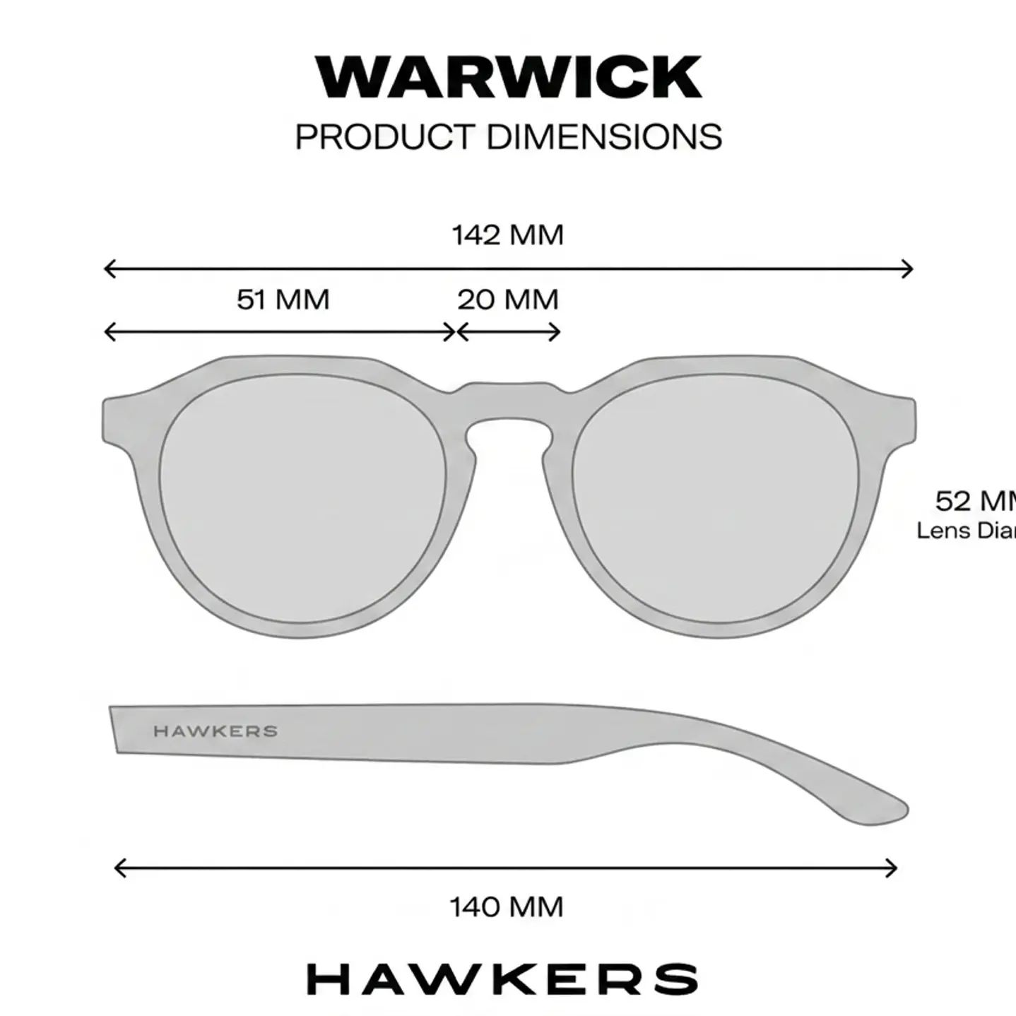 LENTES DE SOL HAWKERS WARWICK AIR ROSE GOLD W18TR15 - TALLA 51MM - NEZMUN.PE - 4